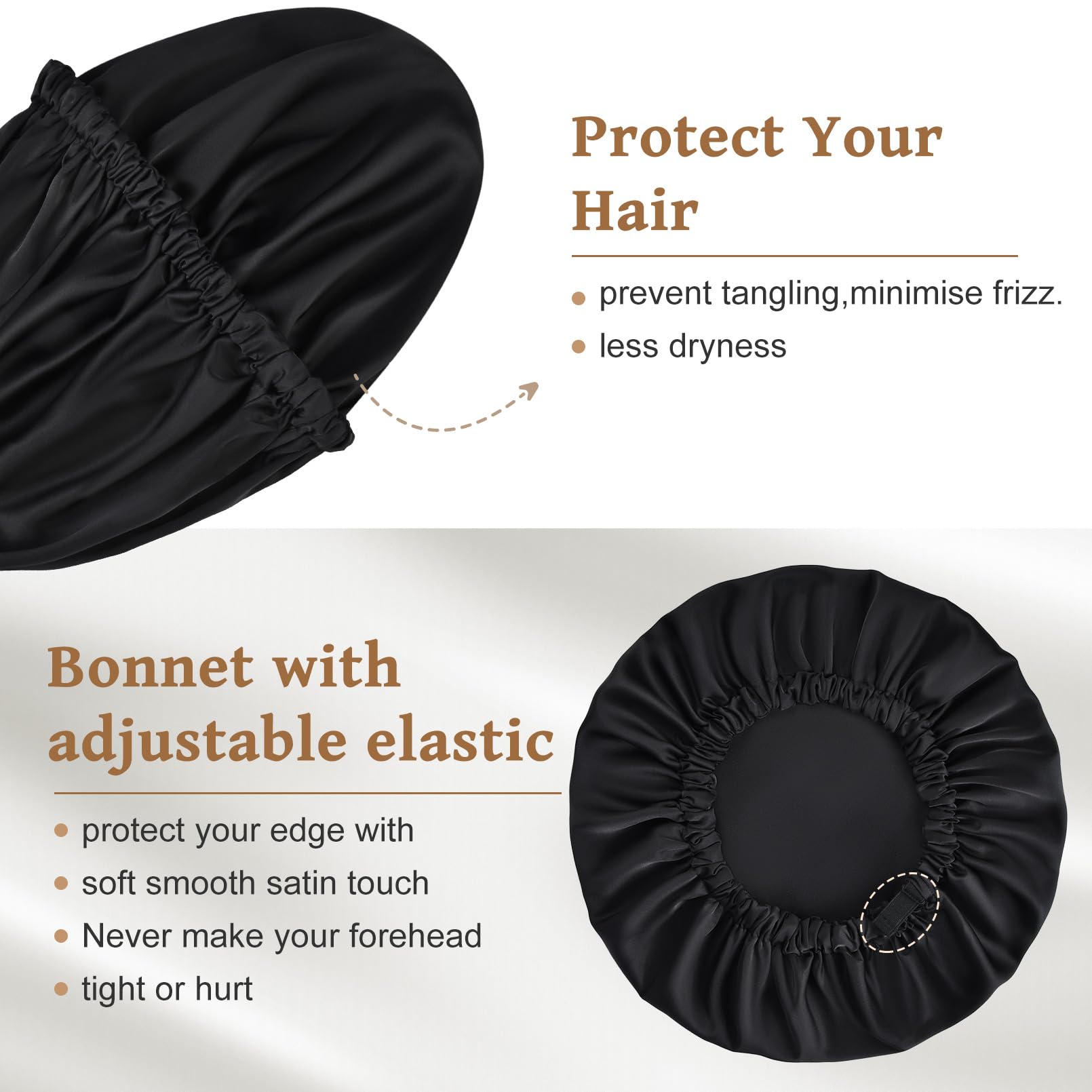 Silk Bonnet For Men Sleeping Satin Bonnet Hair Bonnets Double Layer Ajustable Bonnet Curly Braids Hair For Black Men And Women S
