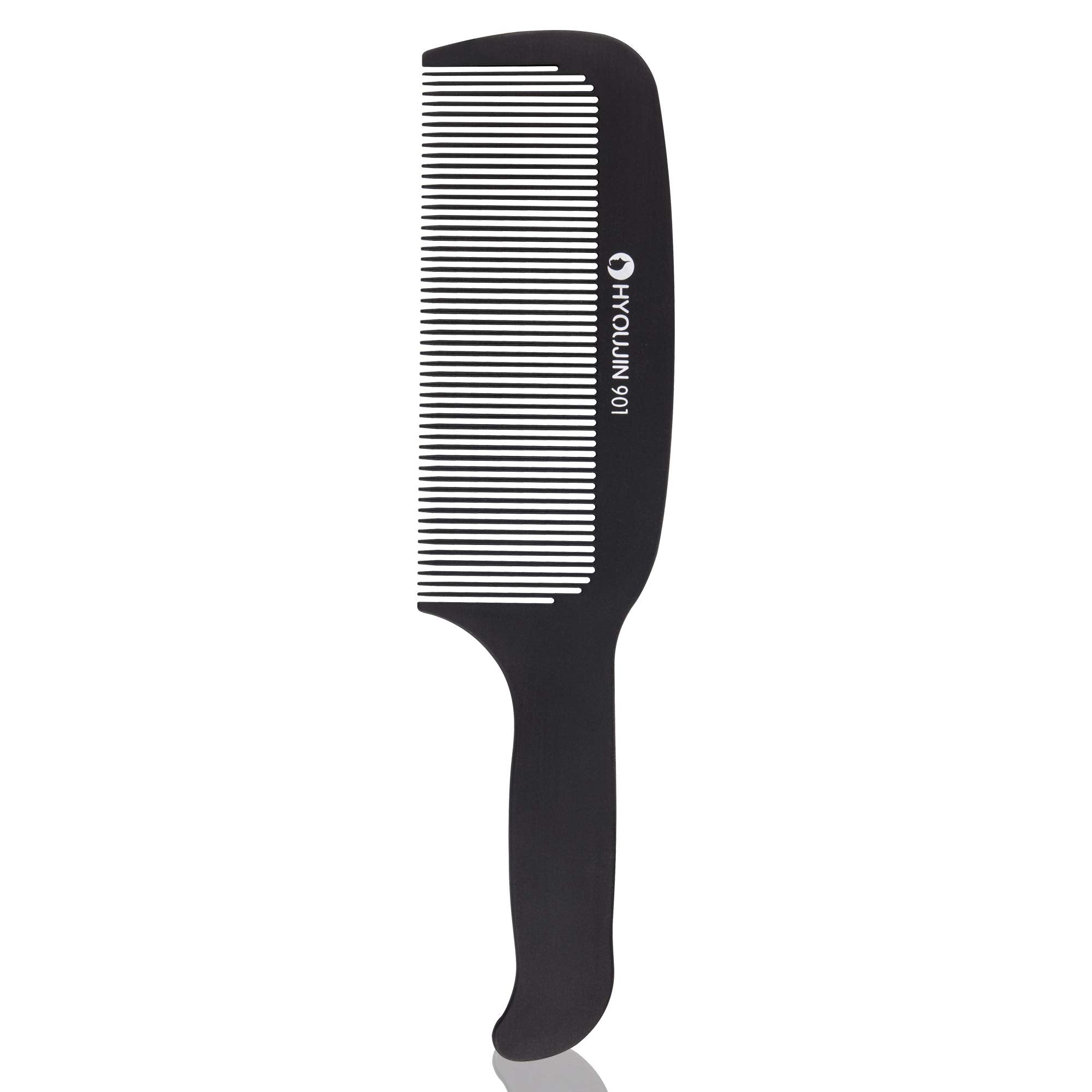 Hyoujin 901 Black Carbon Flat Top Clipper Comb 230? Heat Resistant Hair Cutting Combs Great For Clipper-Cuts And Flattops