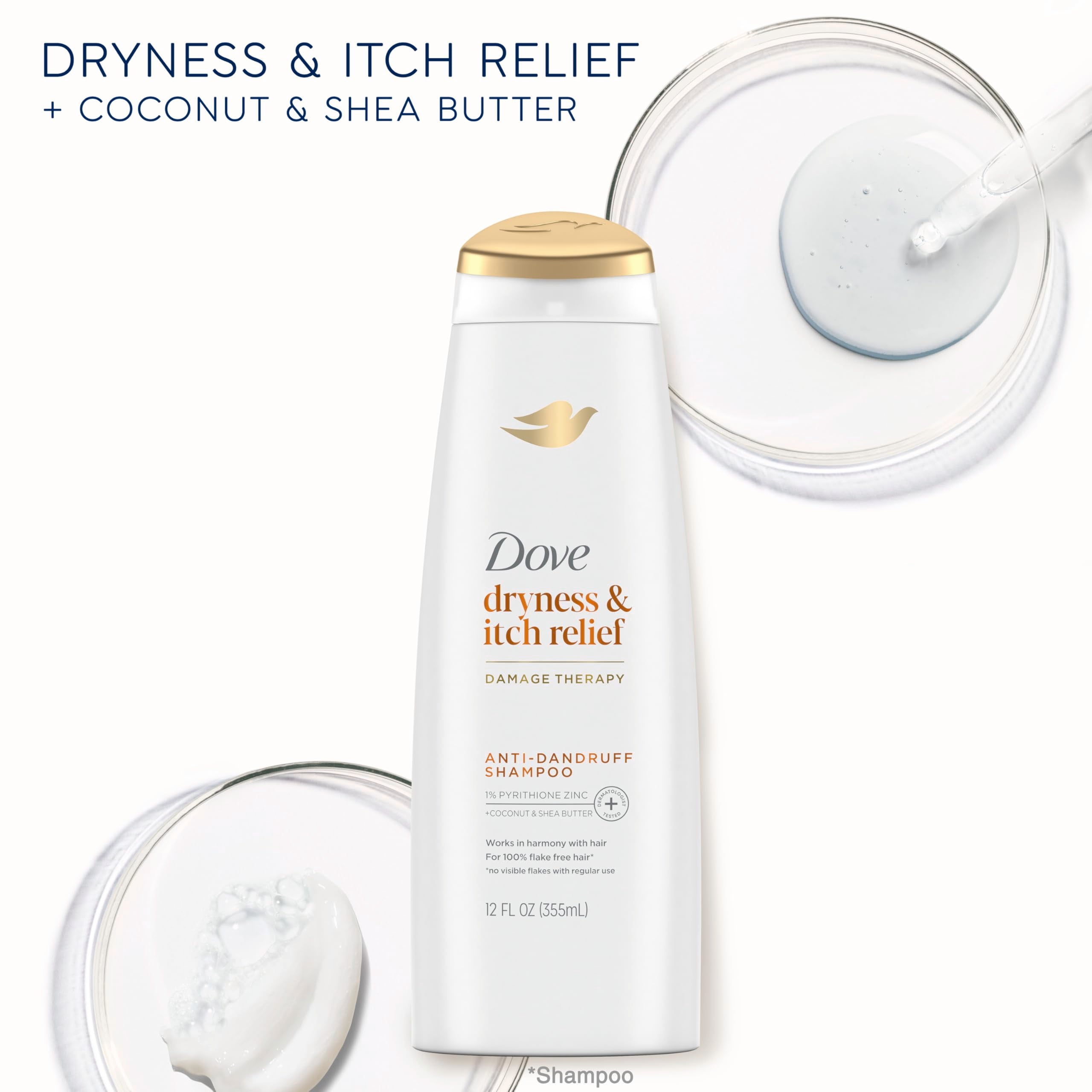 Dove Dermacare Scalp Anti Dandruff Shampoo Dryness And Itch Relief Pack Of 6 For Dry And Itchy Scalp Dry Scalp Treatment With Py