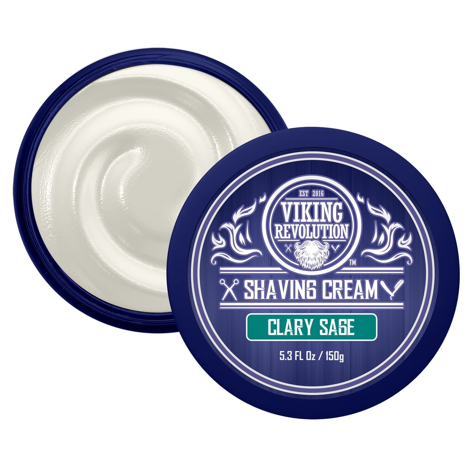 Luxury Shaving Cream Clary Sage Scent - Soft, Smooth & Silky Shaving Soap - Rich Lather For The Smoothest Shave - 5.3Oz