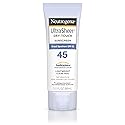 Neutrogena Ultra Sheer Dry-Touch Water Resistant And Non-Greasy Sunscreen Lotion With Broad Spectrum Spf 45, 3 Fl. Oz