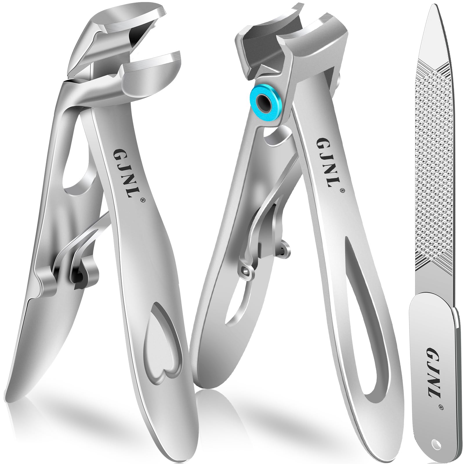 New Nail Clippers for Men, 2024 Upgrade Angled Head Toe Nails Clippers, Wide Jaw Toenail Clippers for Thick Nails, Heavy Duty Na