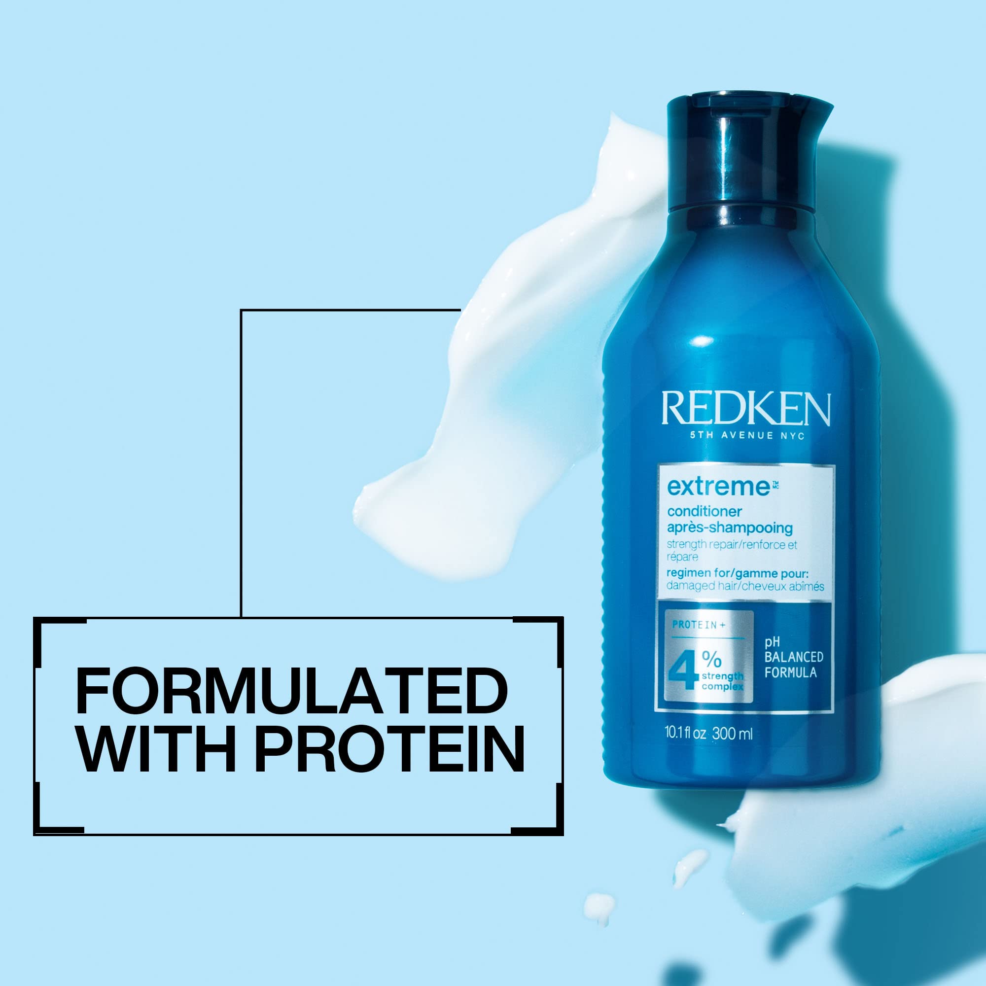 Redken Extreme Conditioner | Anti-Breakage & Protection For Damaged Hair | Infused With Proteins | 10.1 Fl Oz (Pack Of 1)