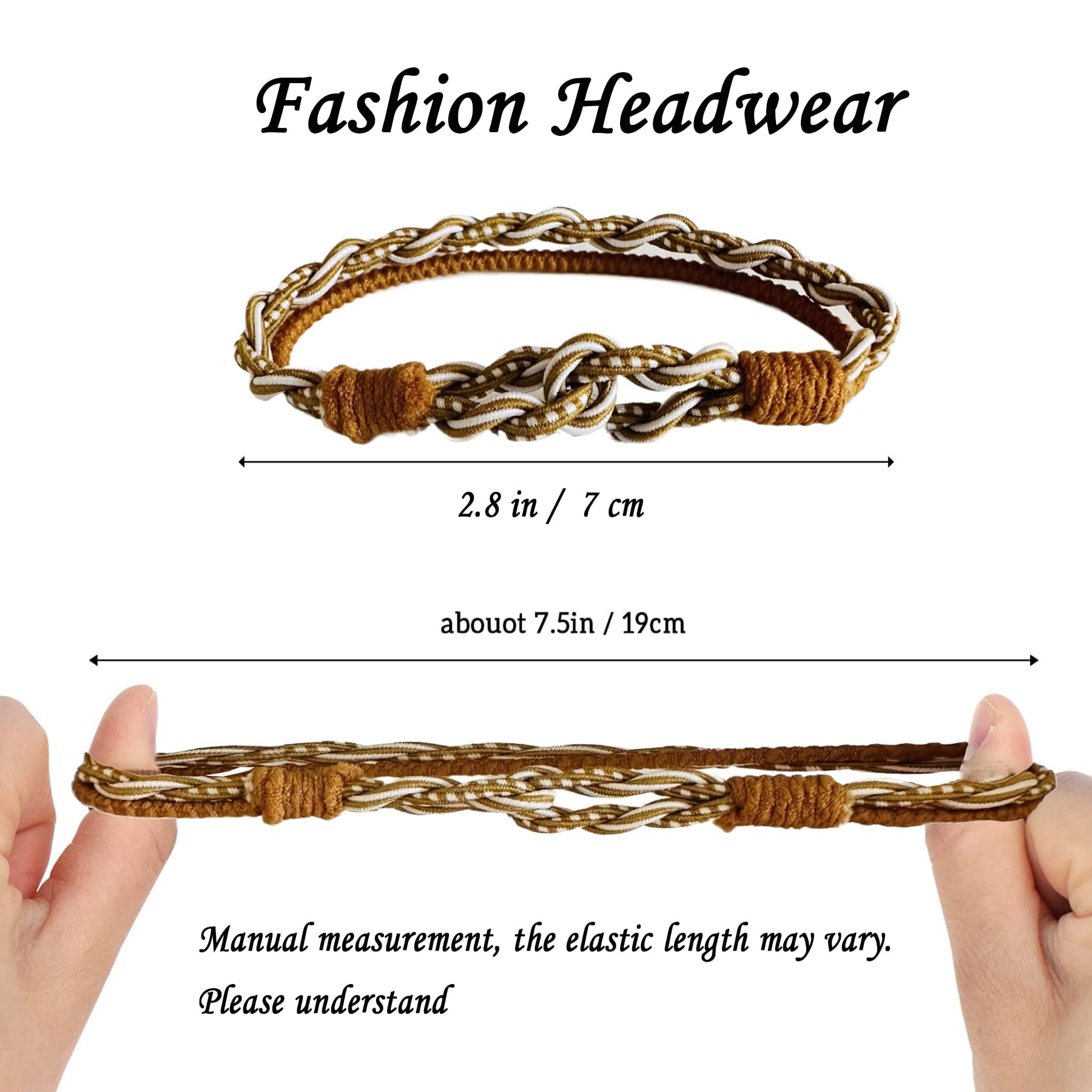 10Pcs Boho Hair Ties Bracelets For Women Girls Thick Hair Accessories Braided Hair Tie Bracelet Elastic Cute Hair Ties No Damage