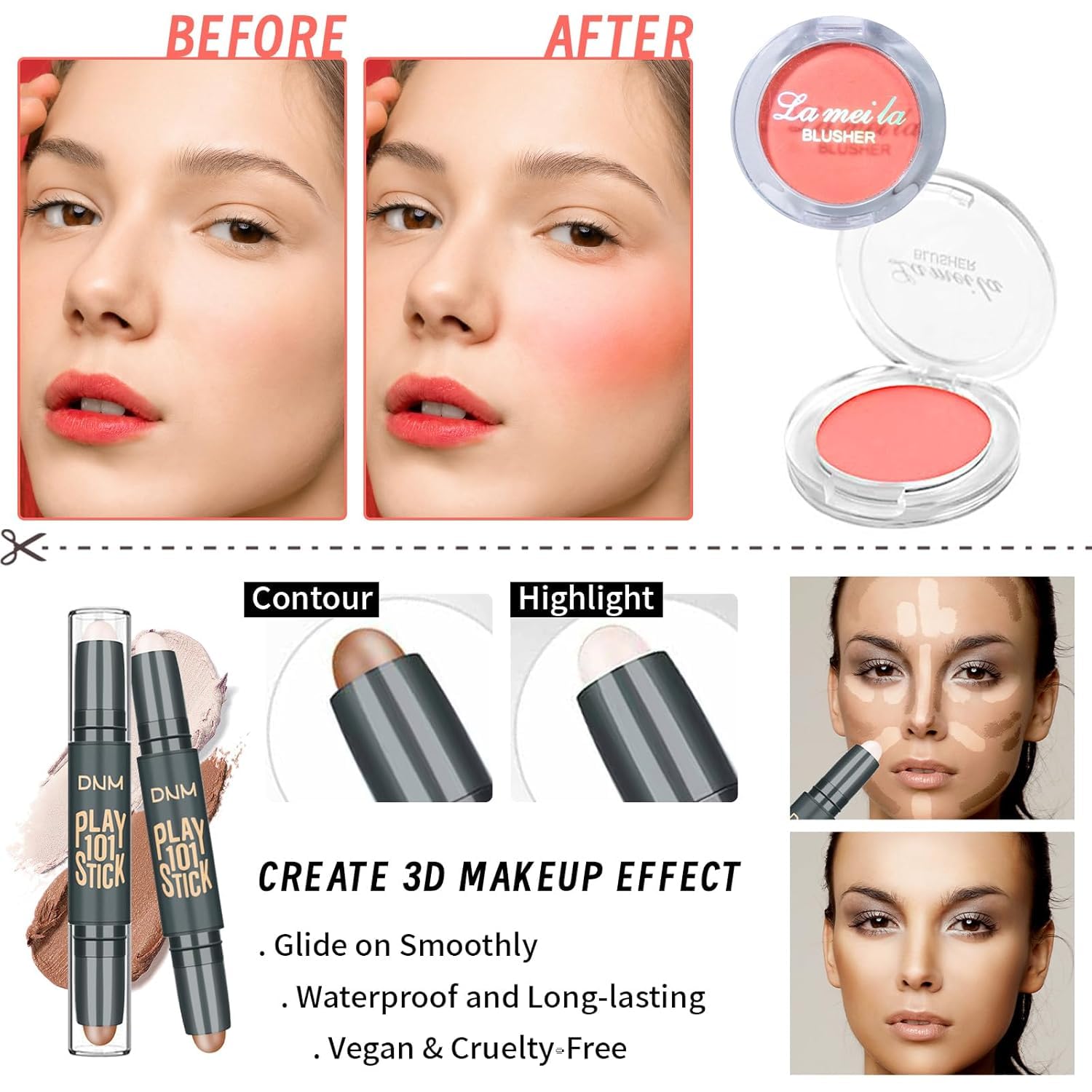 Ybuete Makeup Set For Girls Teens Women, Full Face Makeup Kit, Travel Makeup Kit, Makeup Present Set, Eyeshadow Foundation, Blus