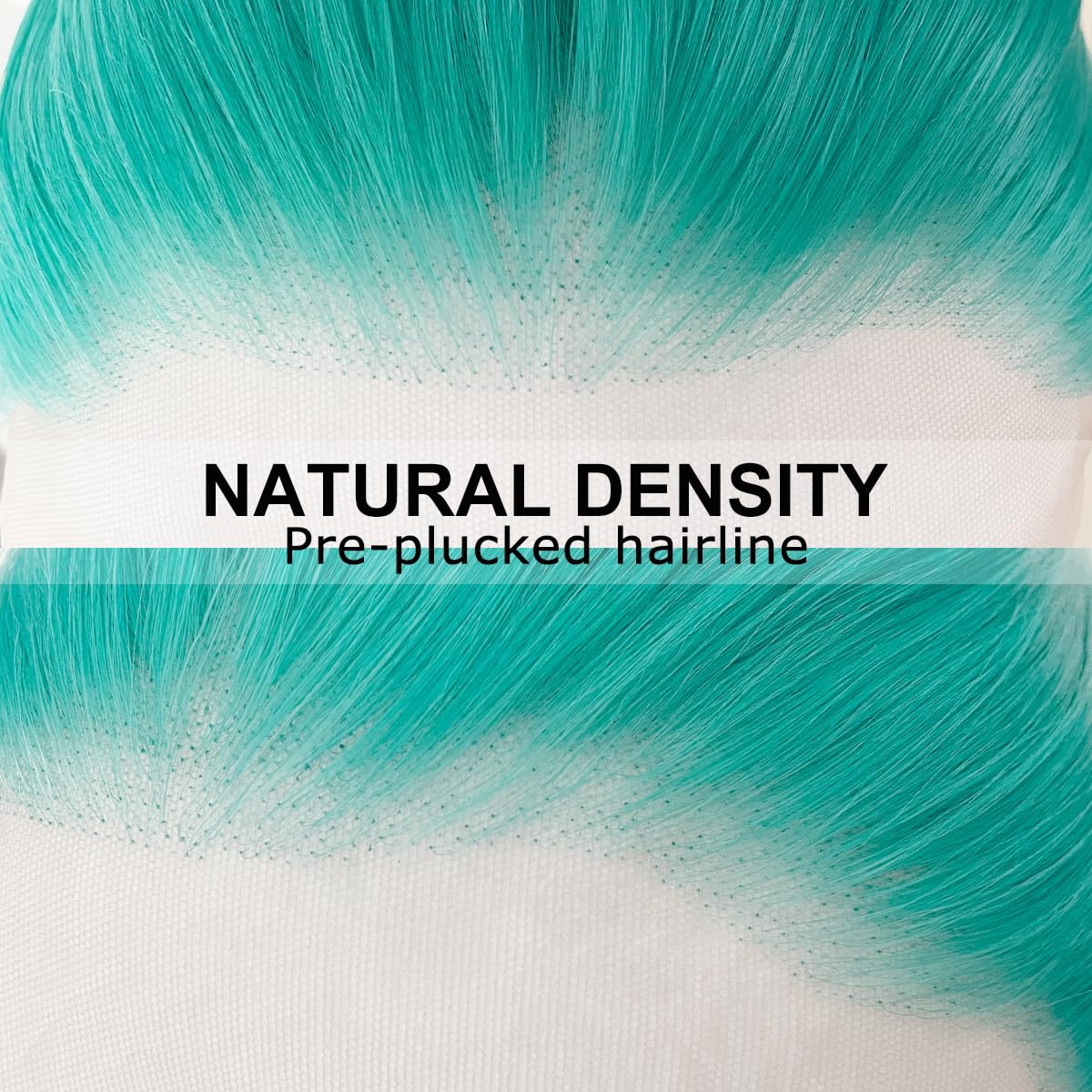 Wkipycpk Blue Green Color Synthetic Lace Front Wigs For Fashion Women 24 Inch Long Silky Straight Hair Mint Green Wig 13X3 Hd La