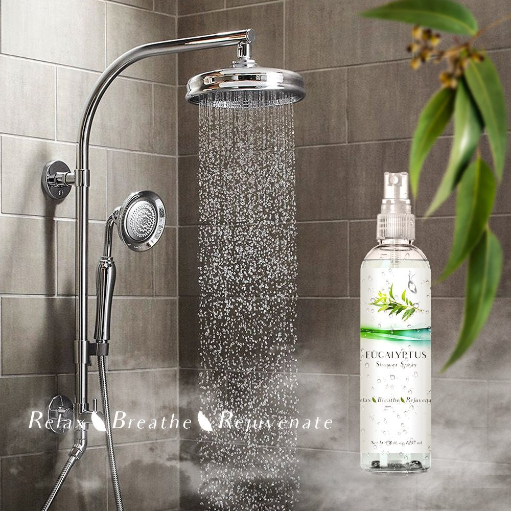 Luxury Eucalyptus Shower Spray, Best Eucalyptus Shower Mist For Spa Room, Showers And Baths (Eucalyptus, 8Oz)