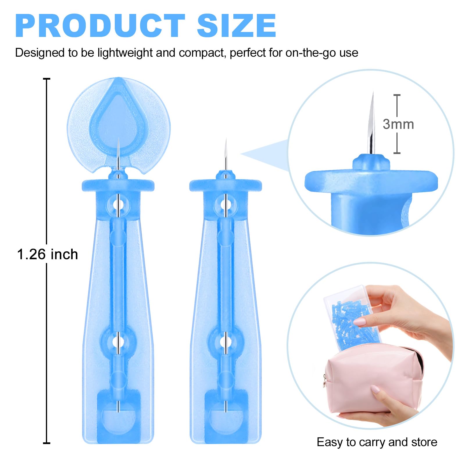 50Pcs Disposable Acne Needle And 72 Dots Pimple Stickers - Ultrafine Pimple Needle Pick Acne Tool Easily Pimple Popper Acne Need