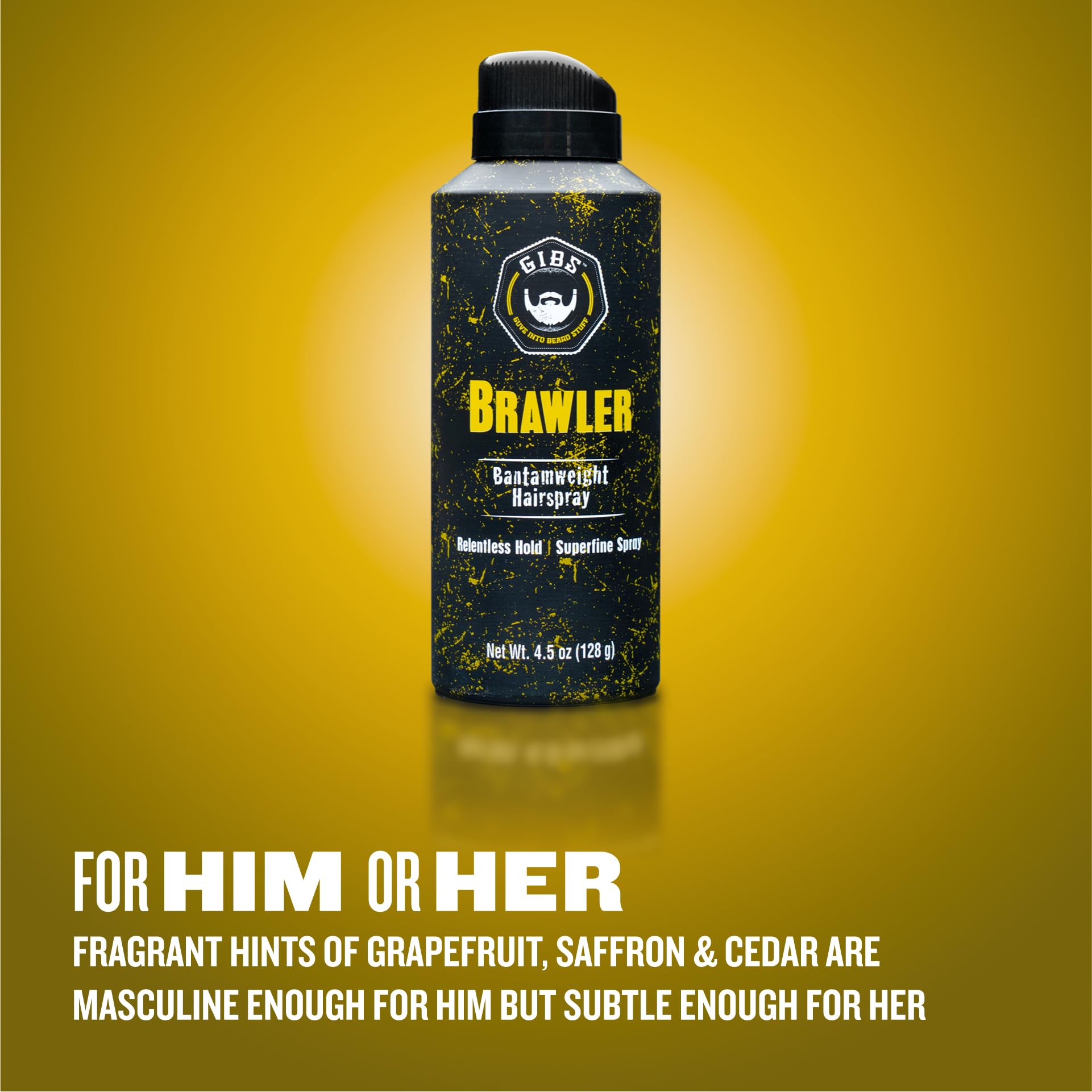 Gibs Grooming Brawler Bantamweight Hairspray, 4.5Oz
