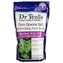 Dr Teal's Pure Epsom Salt Cooling Foot Soak, Refresh & Revitalize with Peppermint & Baking Soda, 2 lbs