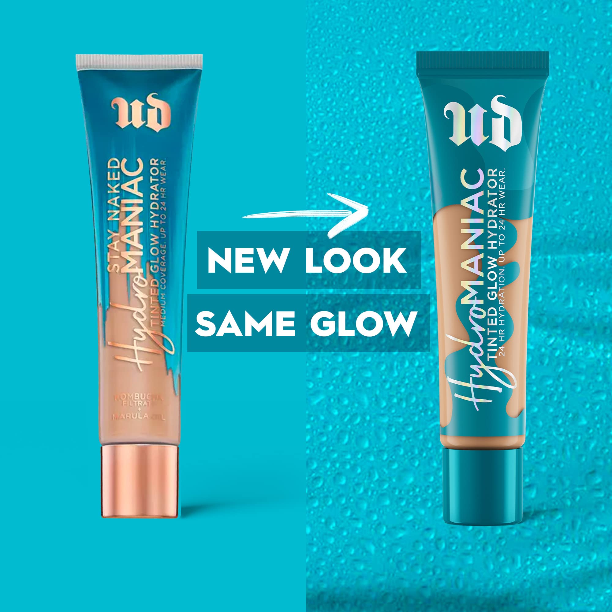 Urban Decay Hydromaniac Dewy Foundation (81 Deeper Neutral), Hydrating Tinted Moisturizer For Dry Skin, Buildable Medium Coverag