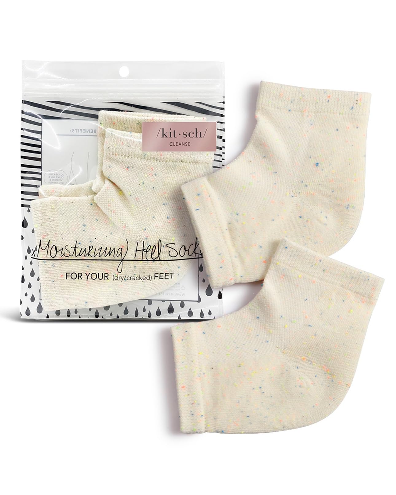 Kitsch Moisturizing Spa Socks - Gel Socks For Cracked Heel Repair  Heel Socks For Dry Cracked Feet  Dry Feet Treatment For Women