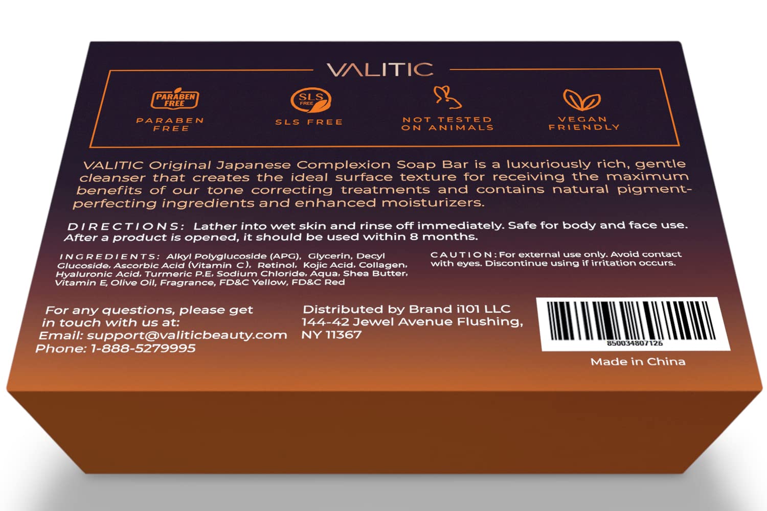 Valitic Kojic Acid Vitamin C And Retinol Soap Bars With Turmeric For Dark Spot - Original Japanese Complex Infused With Collagen