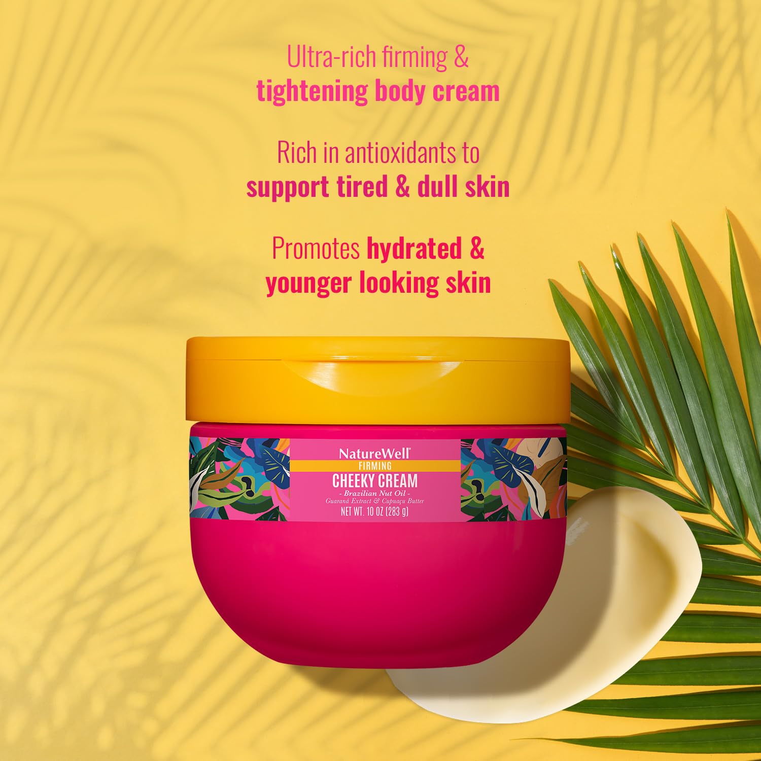 Naturewell Ultra-Rich Firming & Tightening Cheeky Body Cream, Promotes Deep Hydration, Fast Absorbing, Scents Of Pistachio Cream