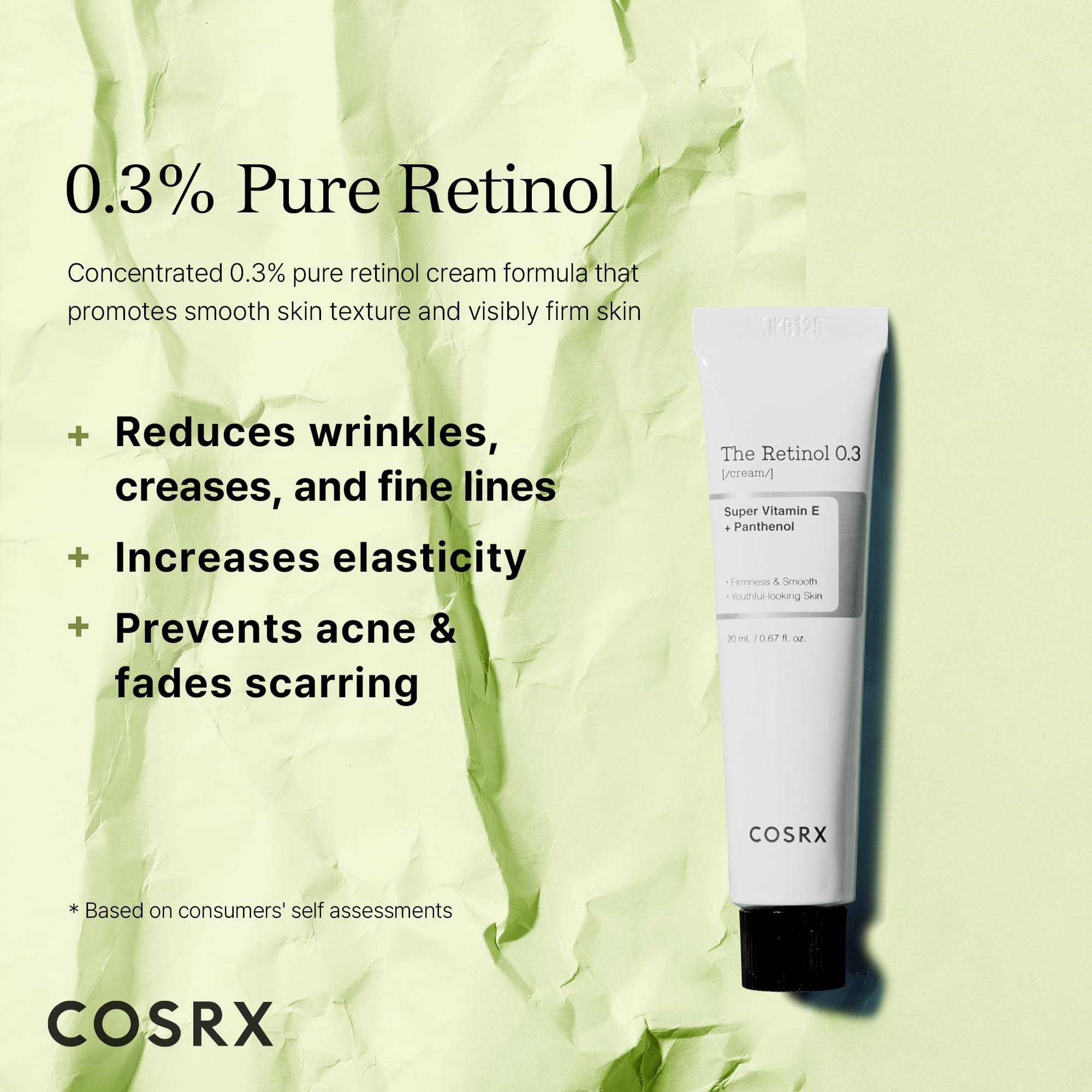 Cosrx Retinol Cream, 0.67 Oz, Anti-Aging Eye & Neck Cream With Retinoid Treatment To Firm Skin, Reduce Wrinkles, Fine Lines, Sig