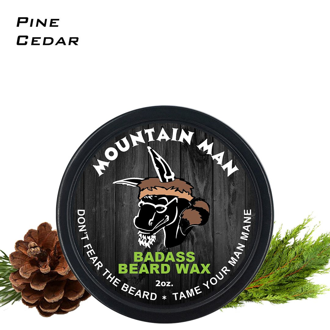 Badass Beard Care Beard Wax For Men - The Mountain Man Scent, 2 Oz - Softens Beard Hair, Leaves Your Beard Looking And Feeling M