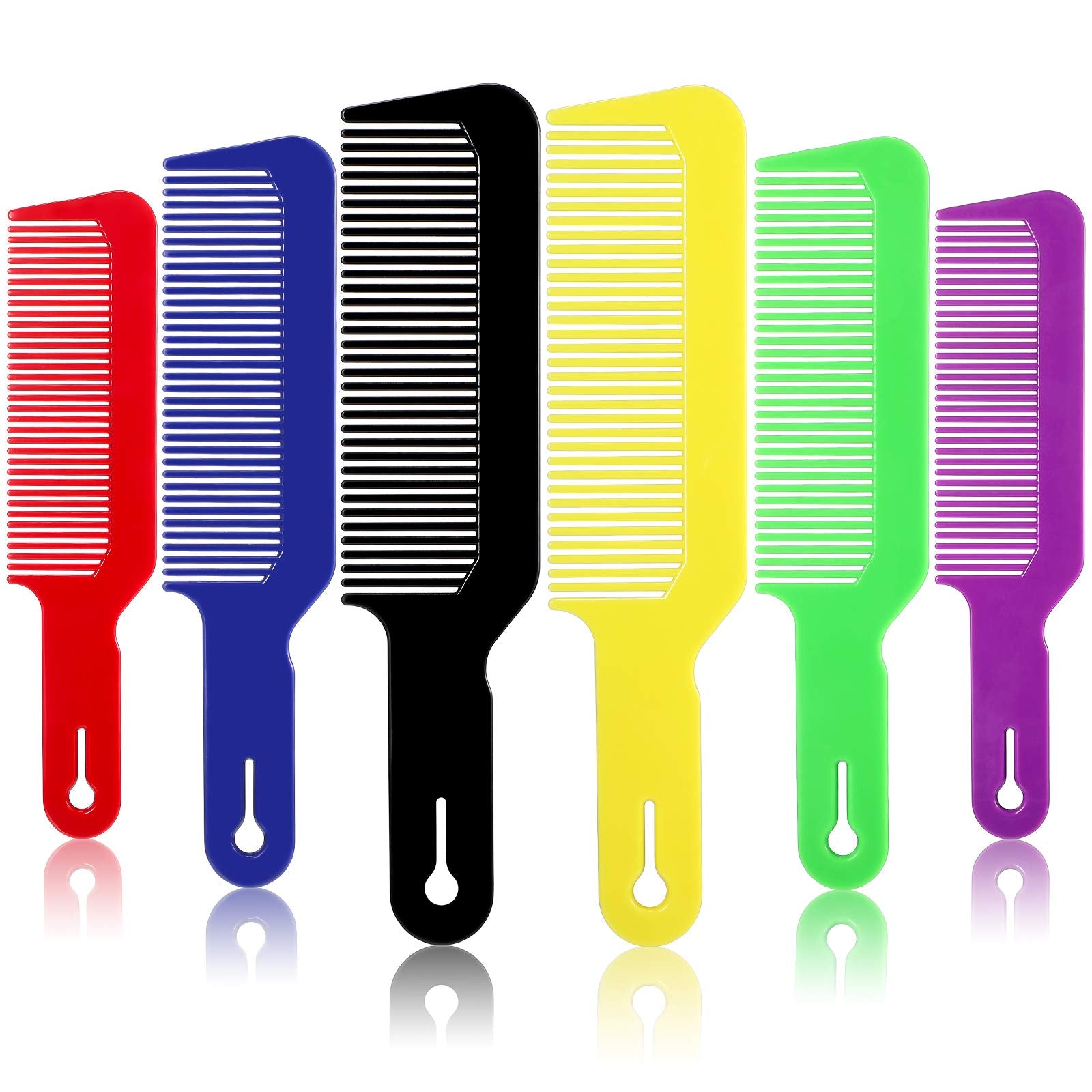Boao 6 Pack Blending Comb Barber Combs, 9 Inch Heat Resistant Clipper Combs Flat Top Combs for Clipper Cuts and Flattops, Assort