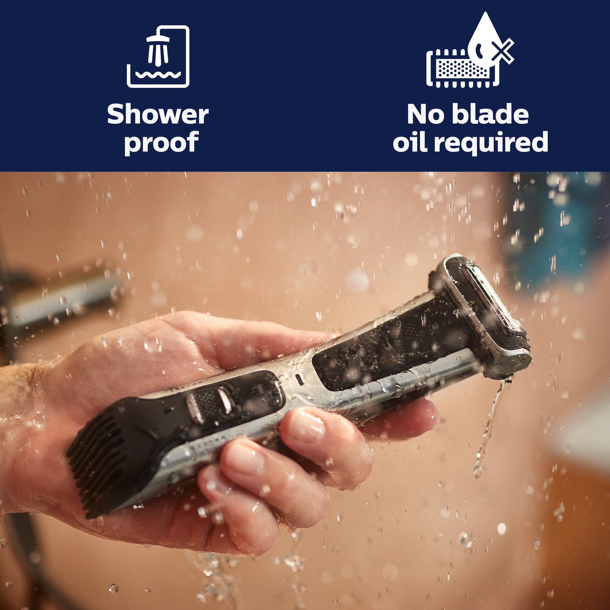 Philips Norelco Bodygroom Series 7000 Showerproof Body & Manscaping Trimmer & Shaver With Case And Replacement Head For Above An
