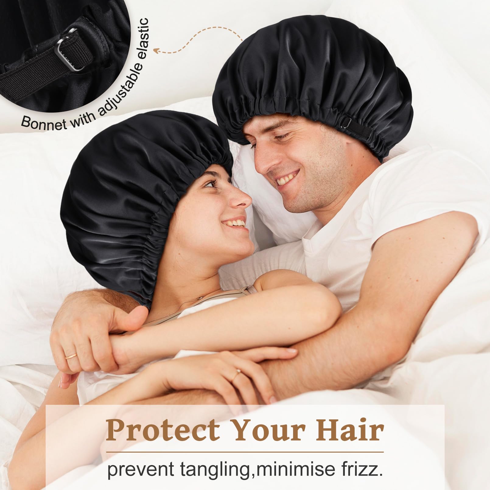 Silk Bonnet For Men Sleeping Satin Bonnet Hair Bonnets Double Layer Ajustable Bonnet Curly Braids Hair For Black Men And Women S