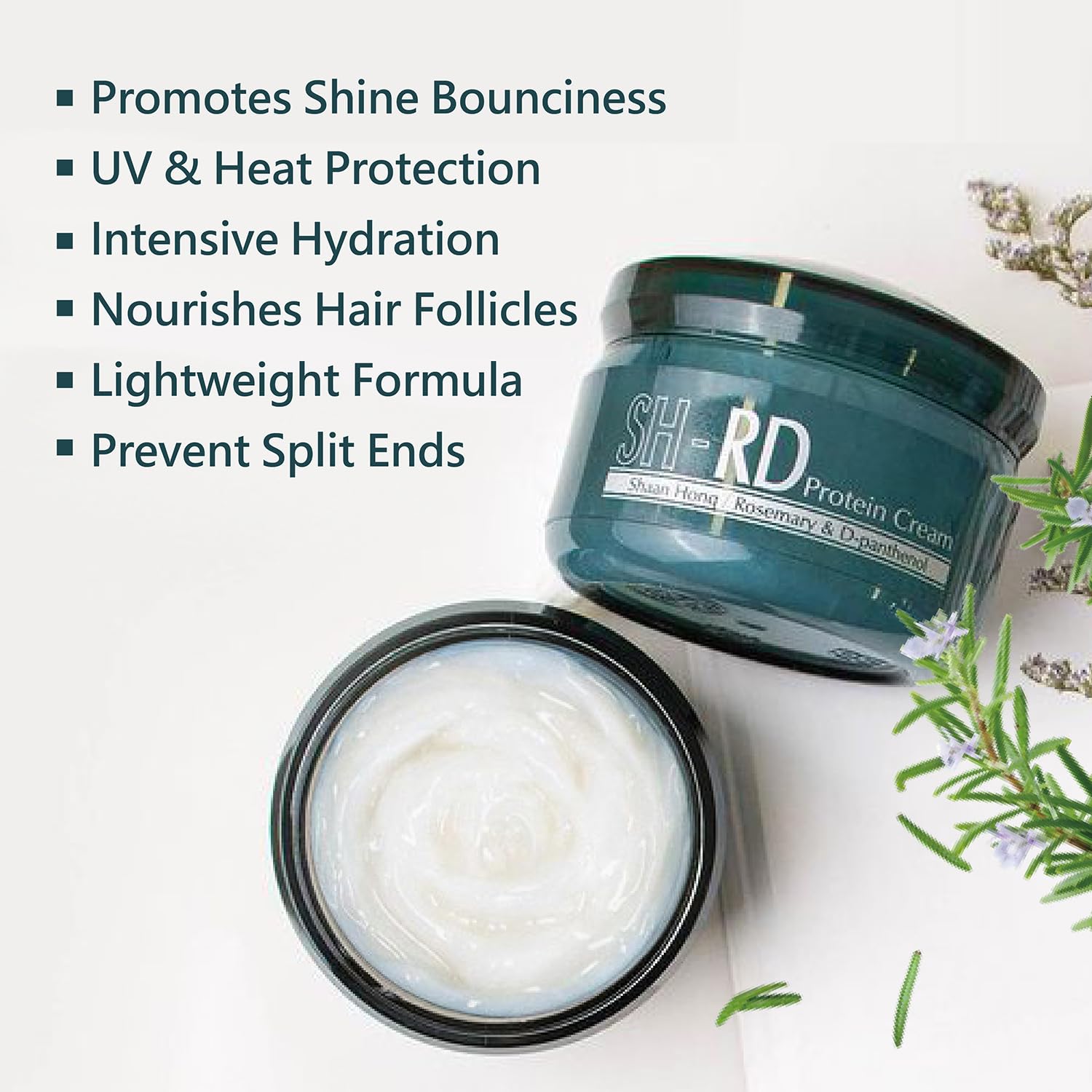 SH-RD Protein Cream for Dry Damaged Hair | Protein Leave-In Conditioner to Restore, Revitalize and Repair Split Ends | Condition