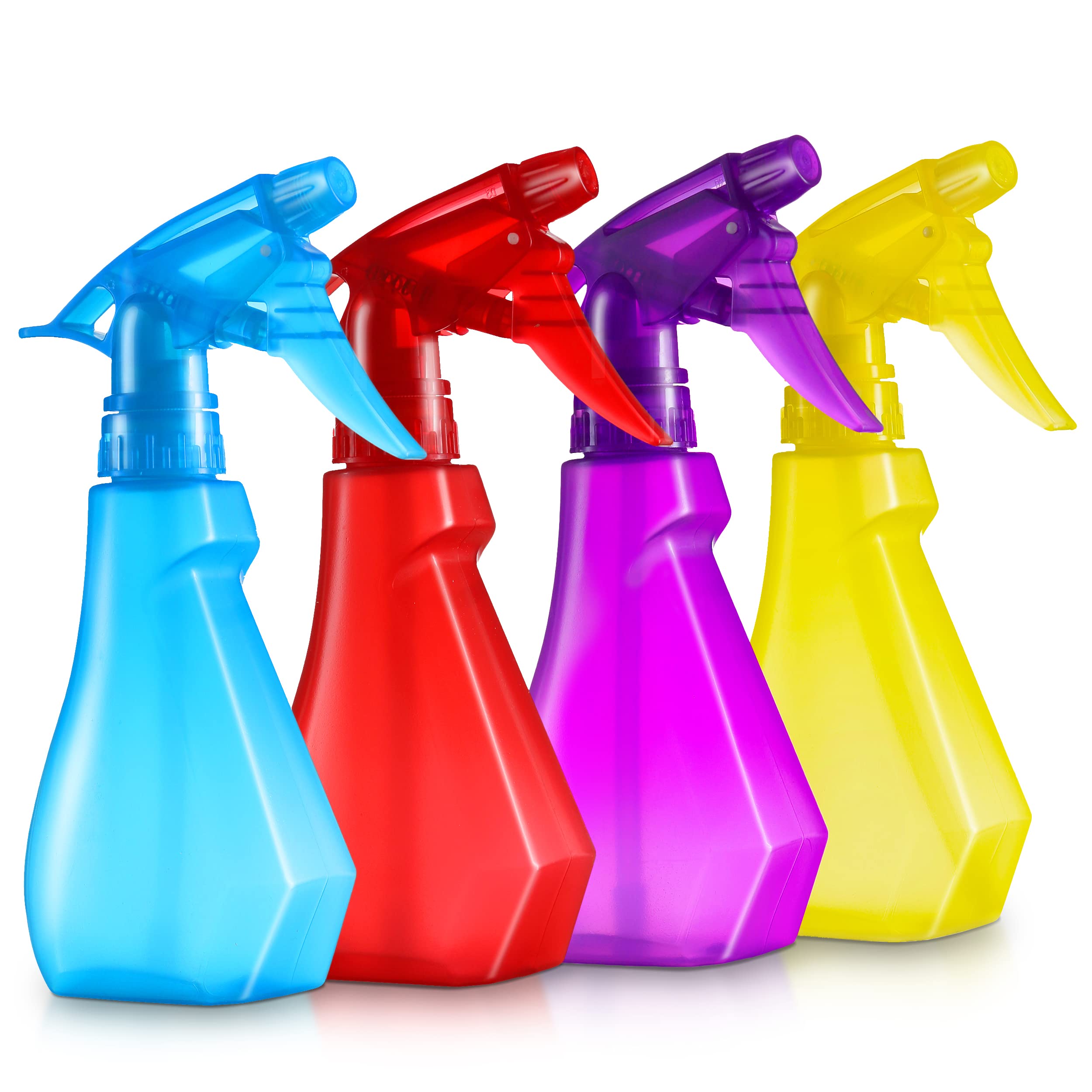 Dilabee Spray Bottles (4-Pack - 8 Oz) Water Spray Bottle For Hair, Plants, Cleaning Solutions, Cooking, Bbq, Squirt Bottle For C