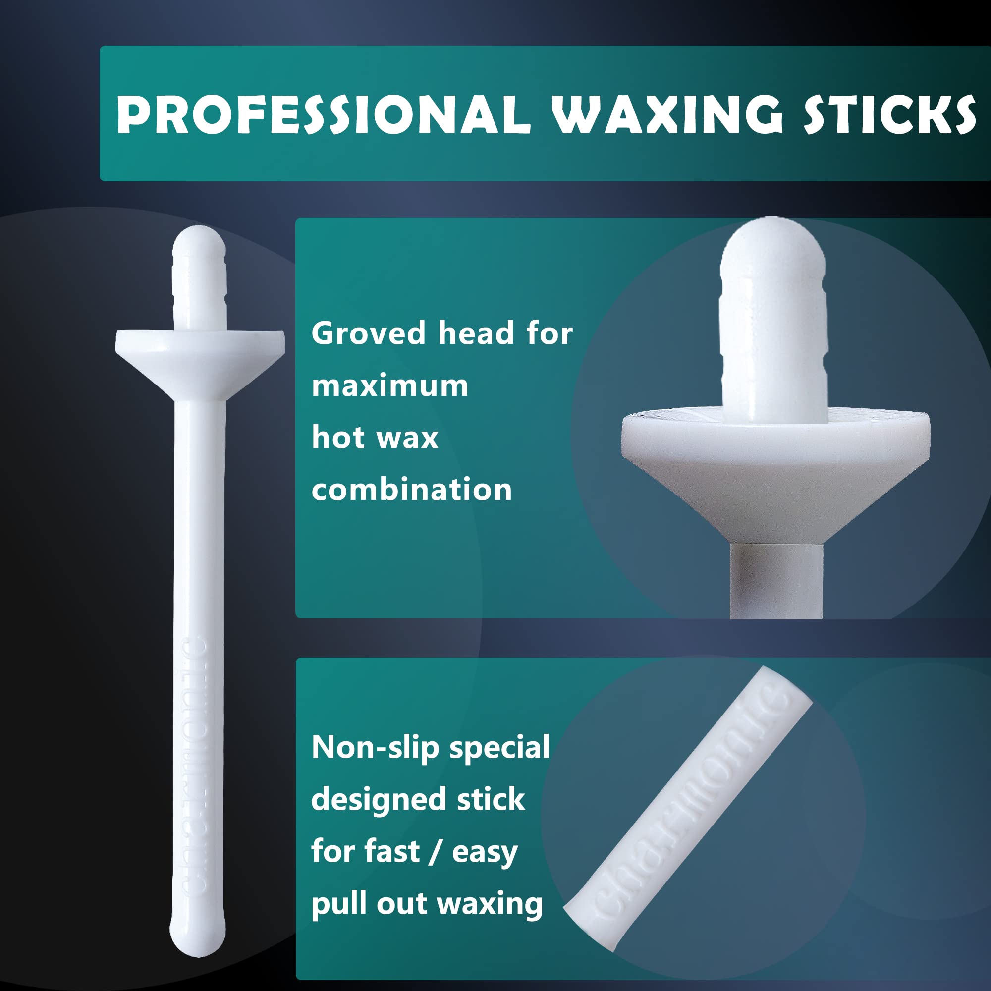 Charmonic 200 Pcs Wax Sticks, Nose Wax Kit Accessories, Waxing Sticks For Nostril Nasal Cleaning, Ear Face Eyebrows Hair Removal