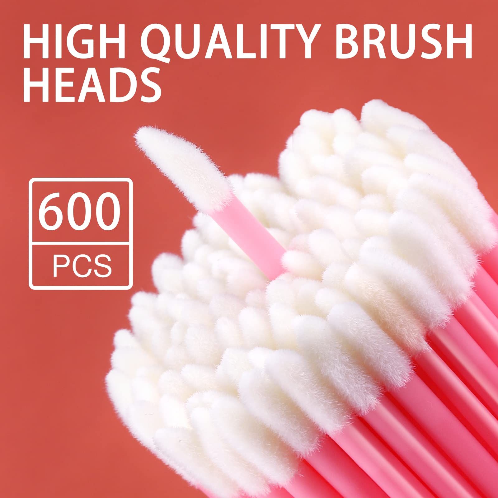Teenitor 600 Pcs Lip Applicators Disposable Lip Brush, Lip Wands Applicators, Lipstick Applicators Disposable Doe Foot Applicato