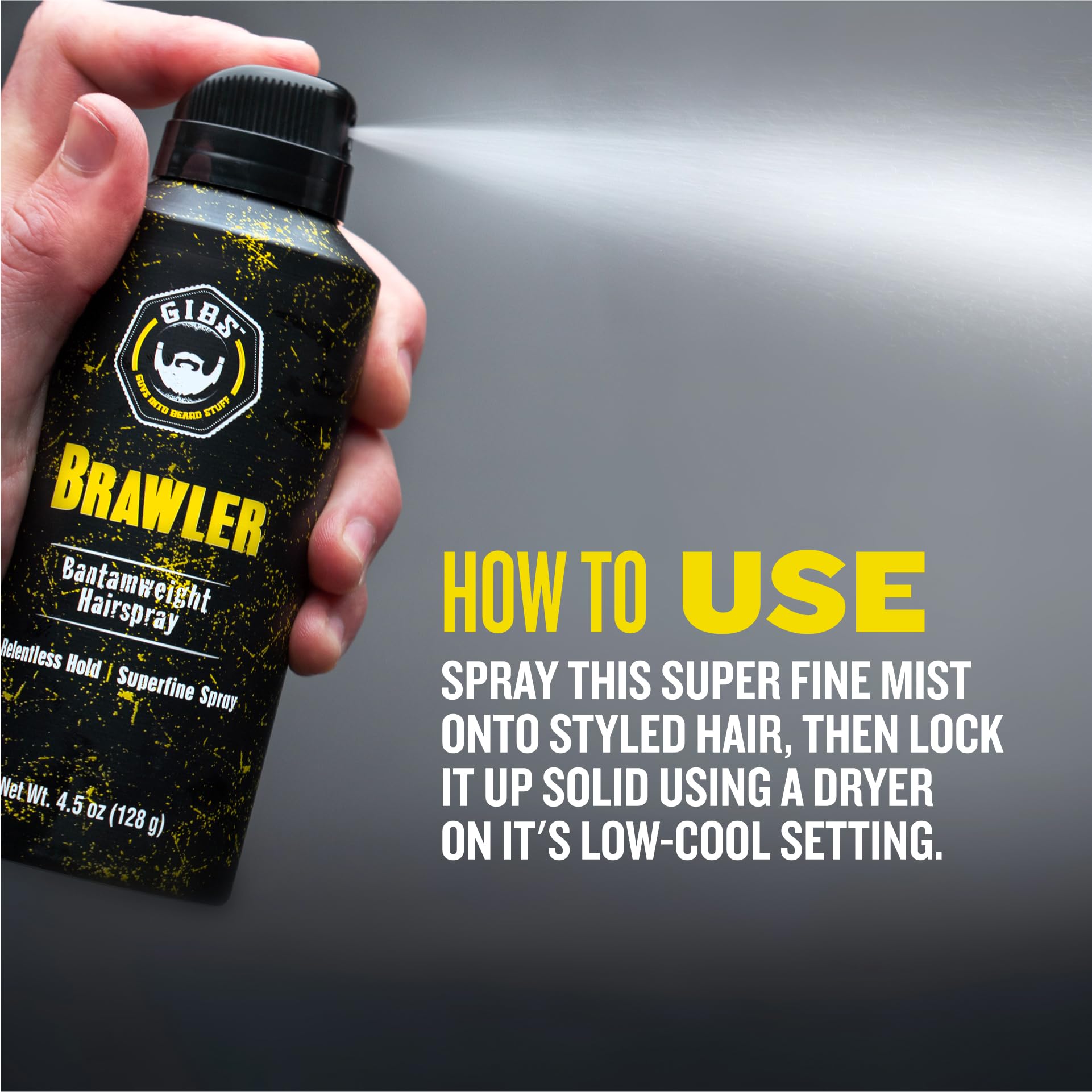 Gibs Grooming Brawler Bantamweight Hairspray, 4.5Oz