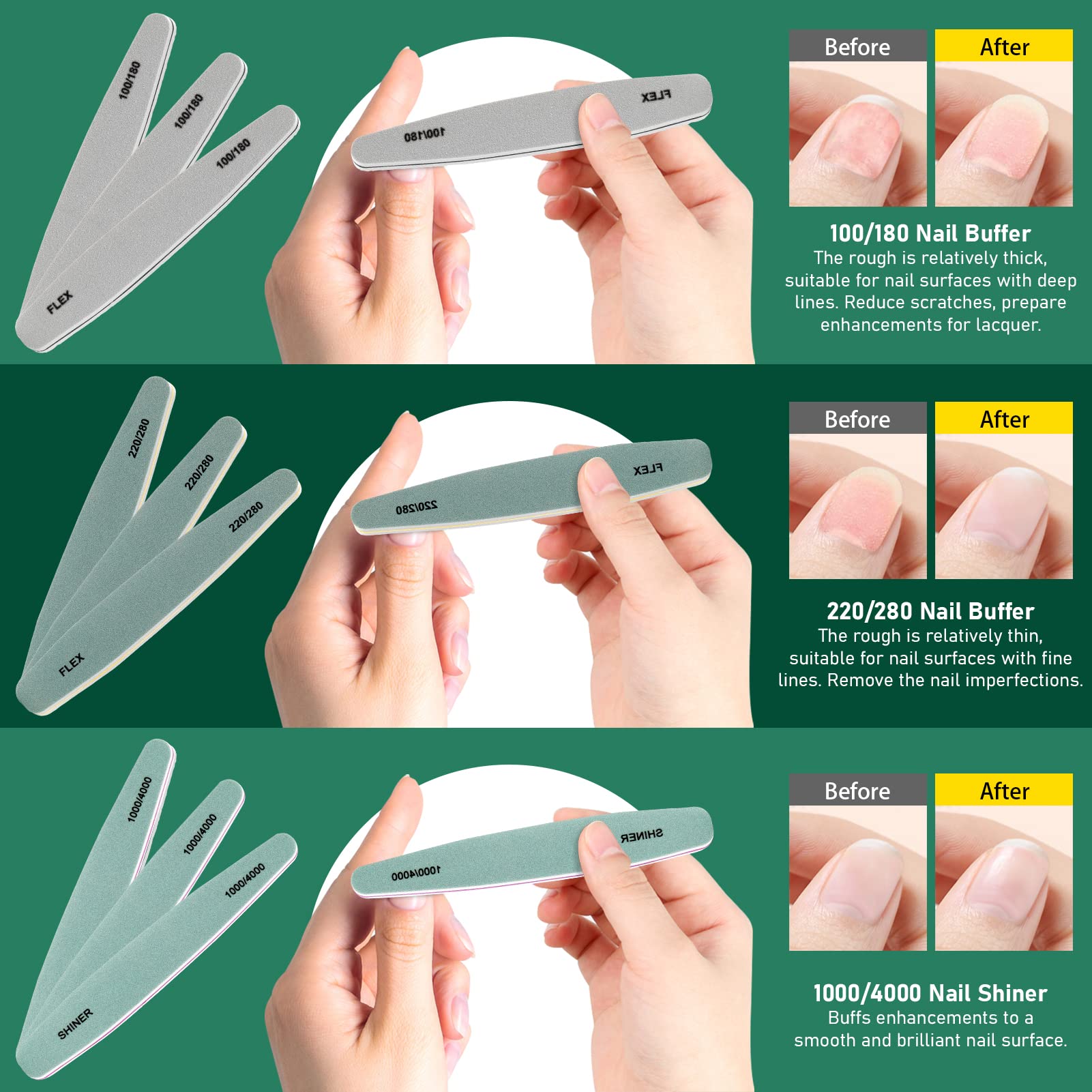 Xifepfr Gel Nail Polish Remover Kit, 2 Pack Gel Polish Remover With Liquid Latex, Nail Buffer And File, Cuticle Tool, Magic Gel