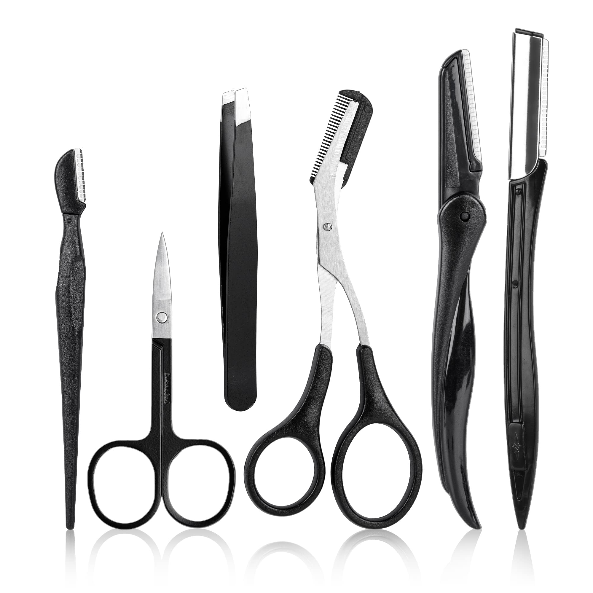 NAZQAT Eyebrow Kit - Multipurpose Eyebrow Grooming Kit For Women & Men For Eyebrow Trimming, Shaping, And Exfoliating - Includes