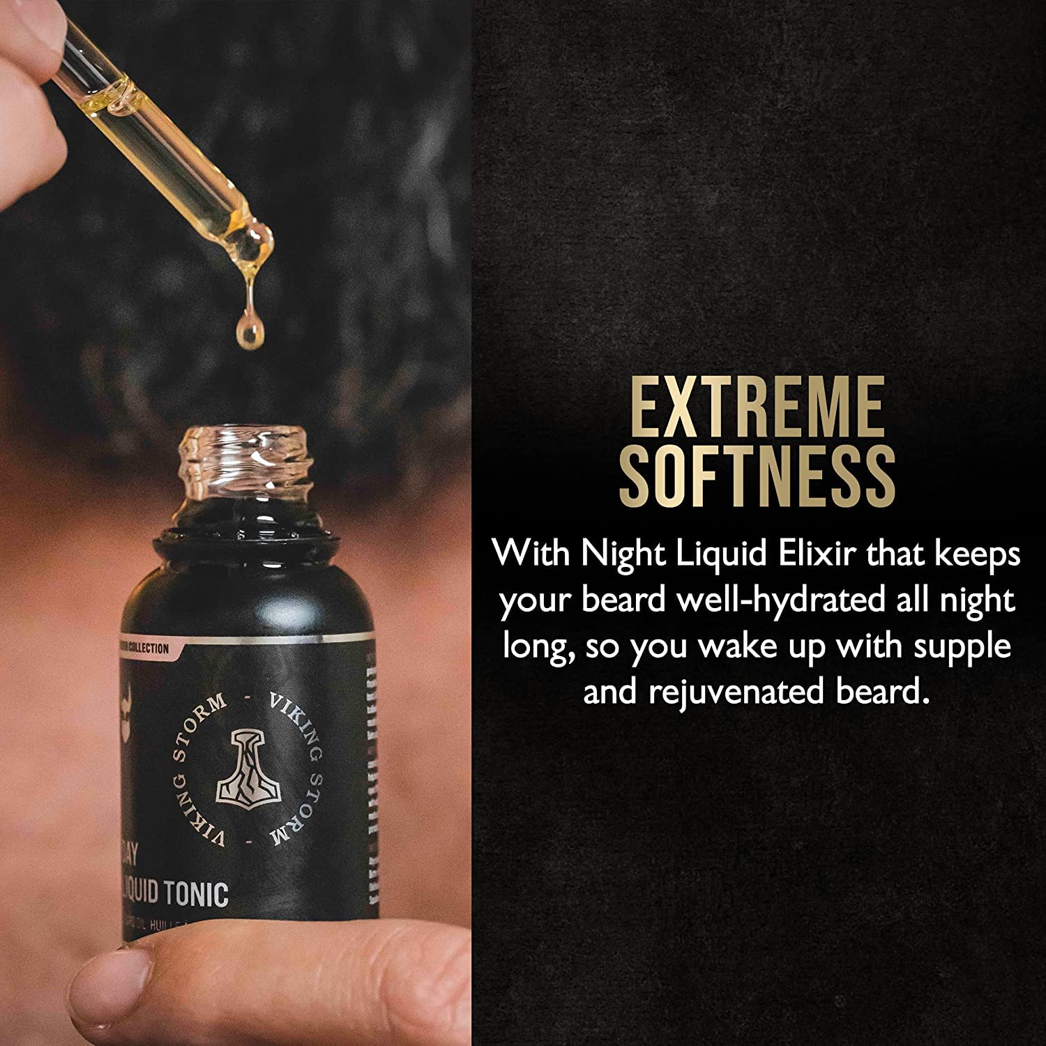 The Beard Struggle - Day Liquid Tonic Beard Oil - Gold Collection, Hoenir'S Poem - Beard Oil For Men - Moisturize, Softens Hair,