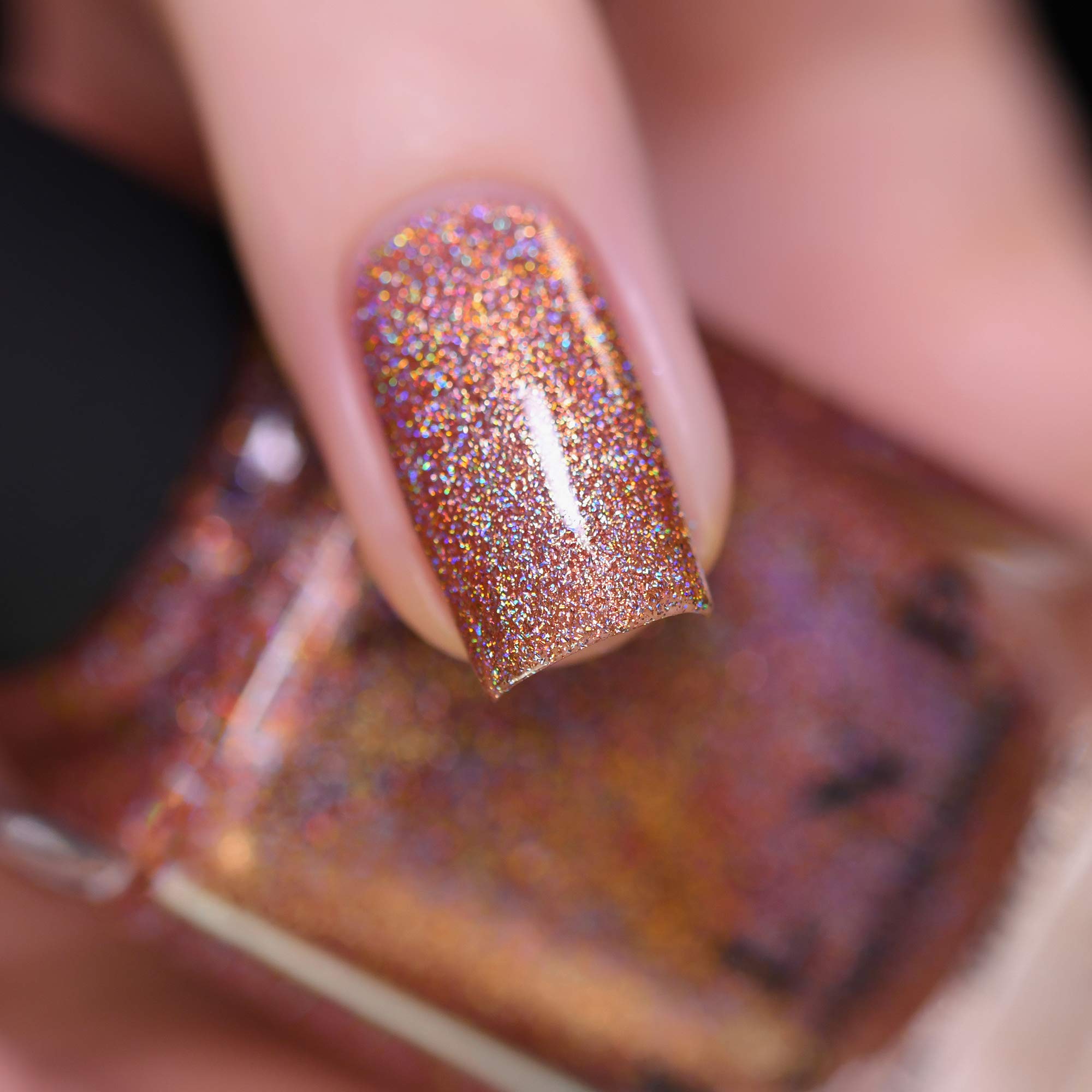 Ilnp Caroline - Glistening Rosy Copper Holographic Nail Polish
