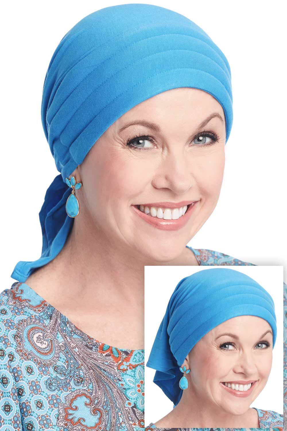 Cardani Instant Tie Pre-Tied Head Scarf In Luxury Bamboo Luxury Bamboo - Cream