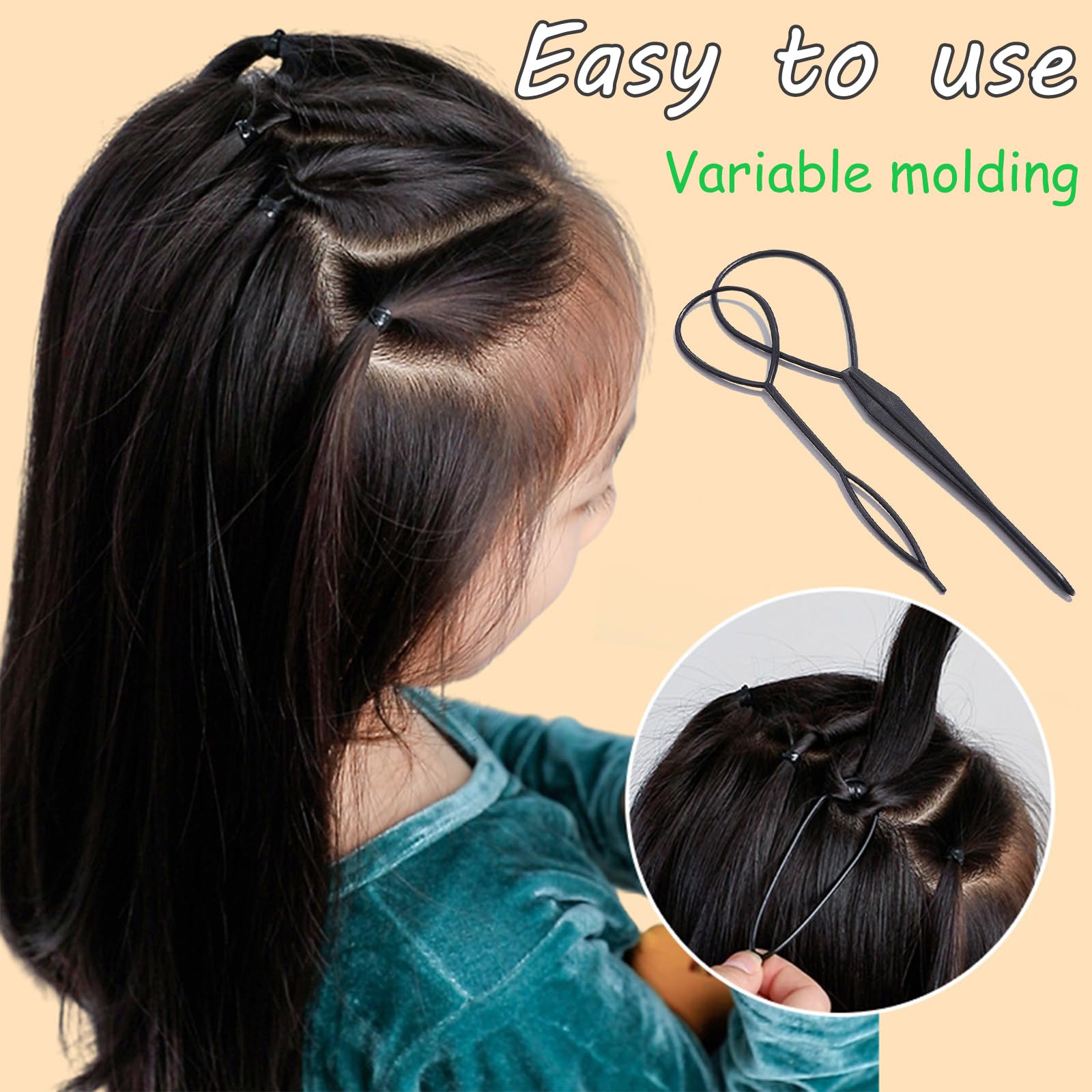 2500 Pcs Hair Bands, Elastic Hair Band, Mini Hair Rubbers Ties With 2 Pcs Topsy Tail Hair Tools For Girls Ponytail Hair Accessor