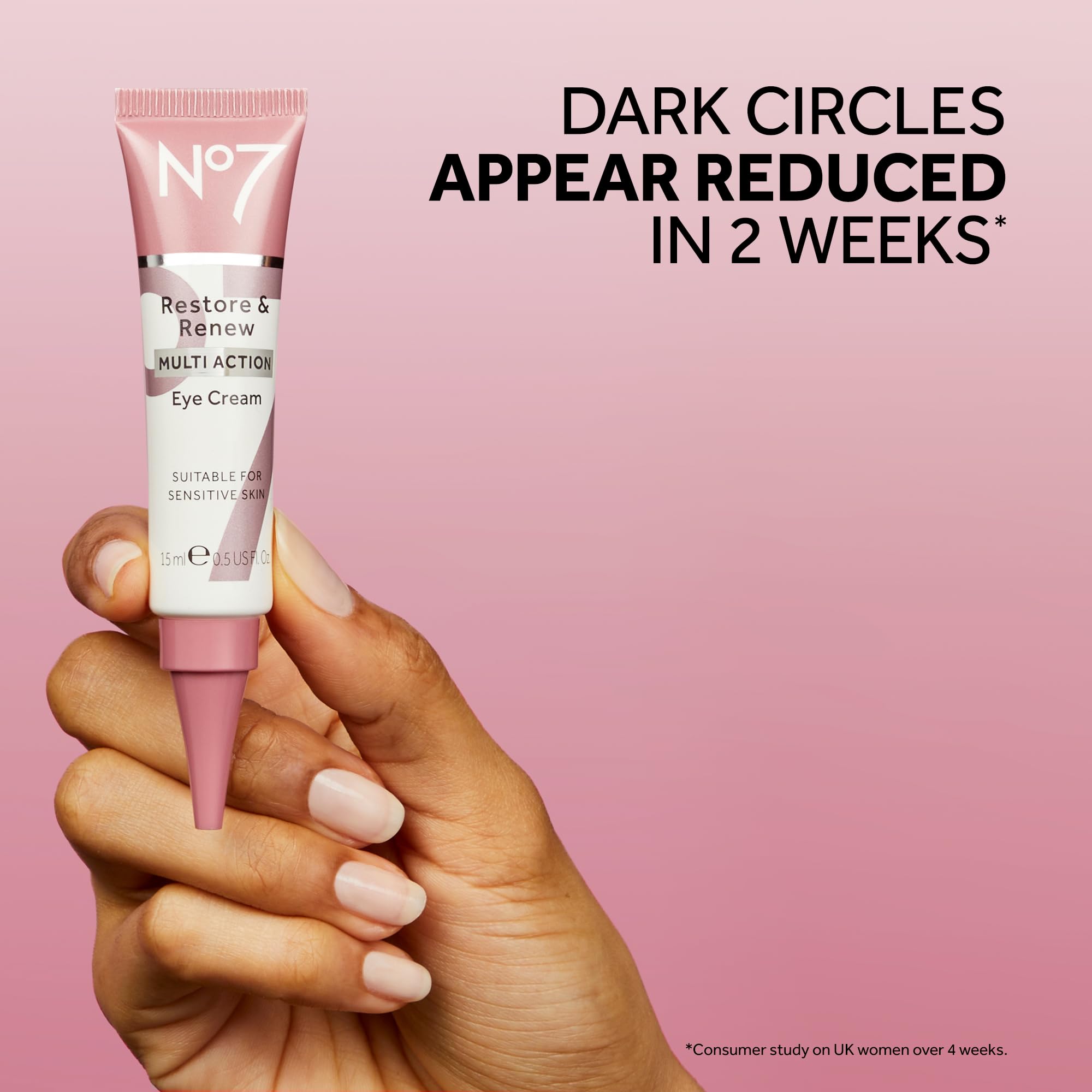 No7 Restore & Renew Multi Action Eye Cream - Skin Renewing Under Eye Cream For Puffiness And Dark Circles - Eye Moisturizing Bri
