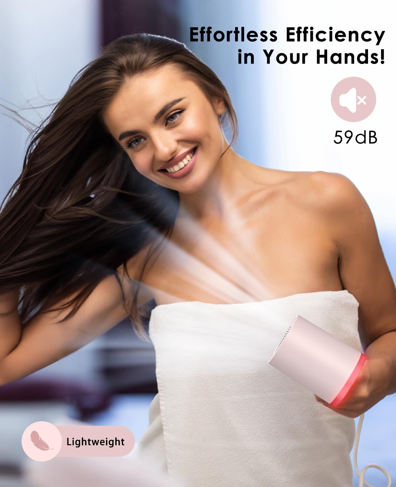 Osou Diffuser Hair Dryer, High Speed Fast Drying Hair Dryers, Negative Ionic Professional Blow Dryer With 110000 Rpm Brushless M