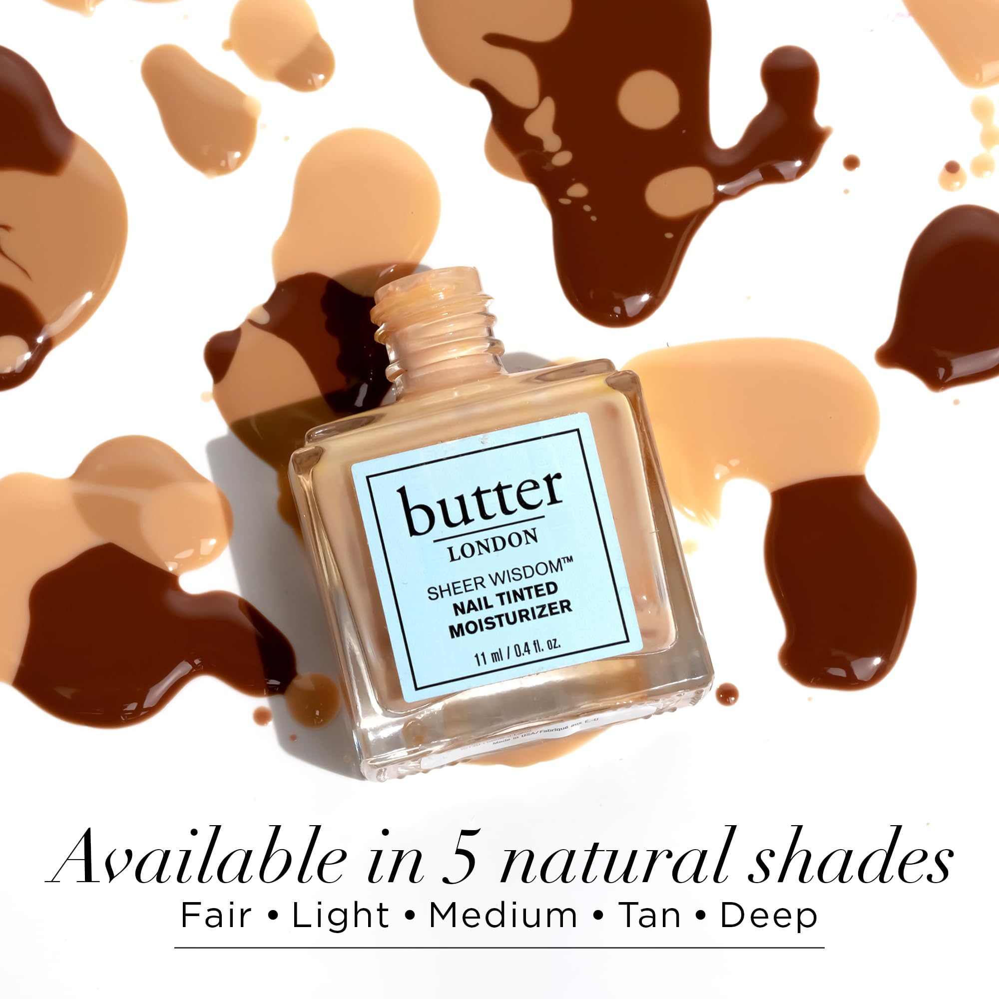 Butter London Sheer Wisdom Nail Tinted Moisturizer, Medium, 0.4 Fl Oz (Pack Of 1)