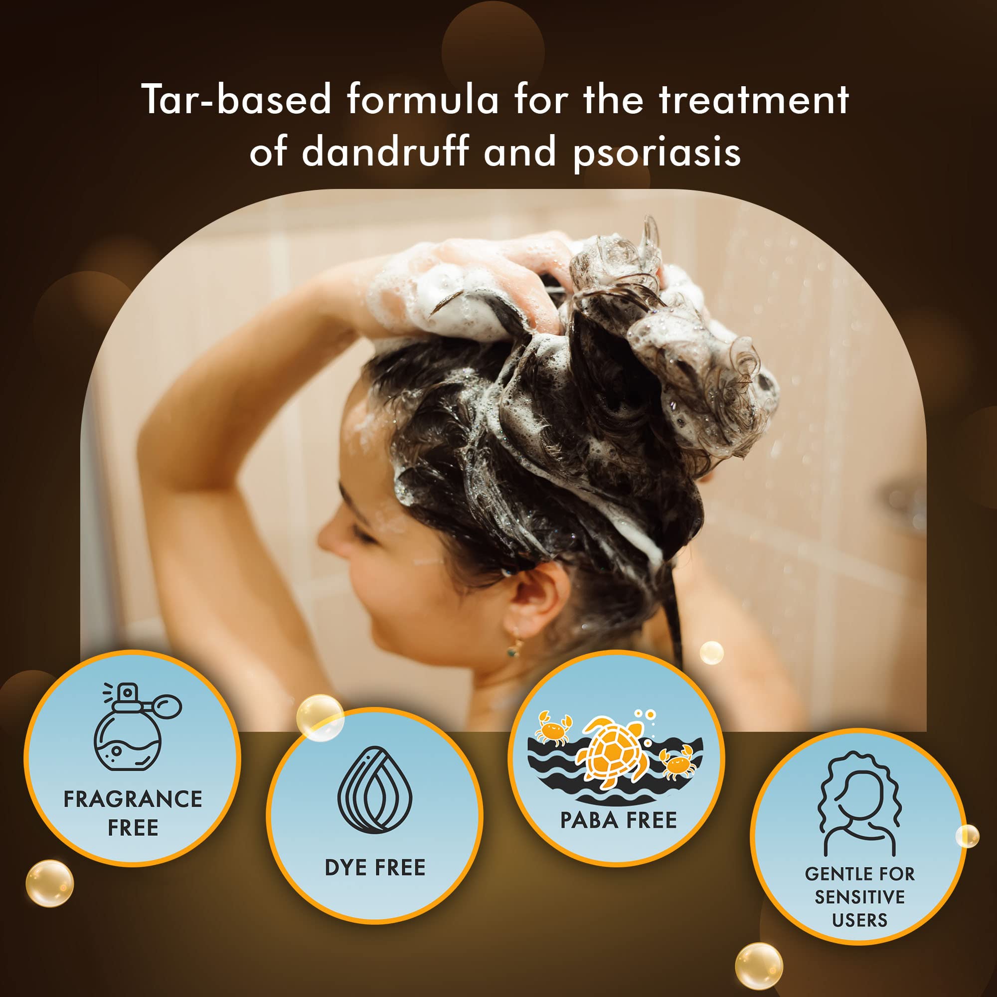 Dhs Person & Covey, Inc Coal Tar Shampoo - Anti Dandruff Shampoo For Men & Women, Psoriasis Shampoo & Dandruff Hair Care For Itc