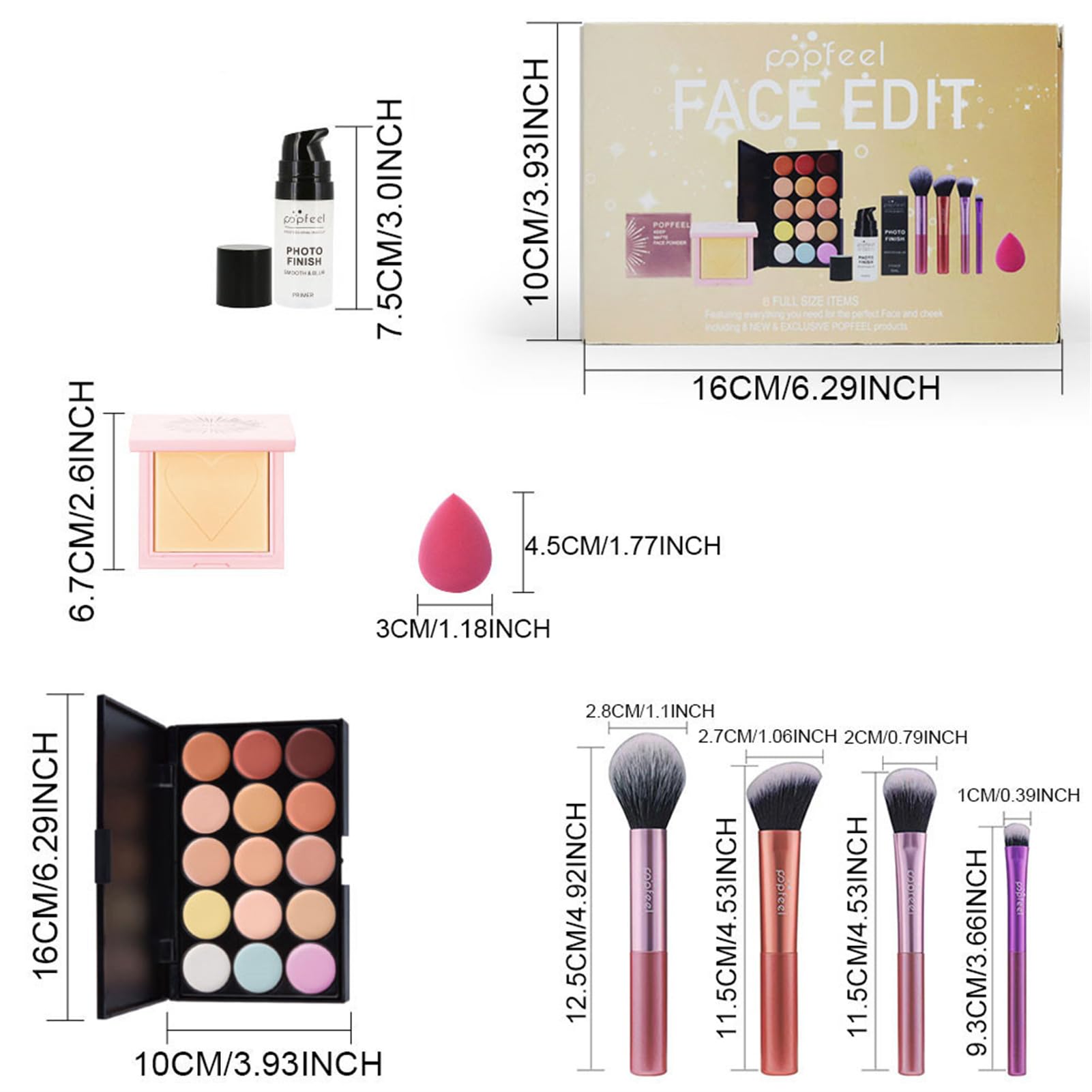 Face Makeup Kits For Women, Face Makeup Set For Beginners, Valentine'S Day Gifts Set For Women Girls, Makeup Essential Bundle Wi