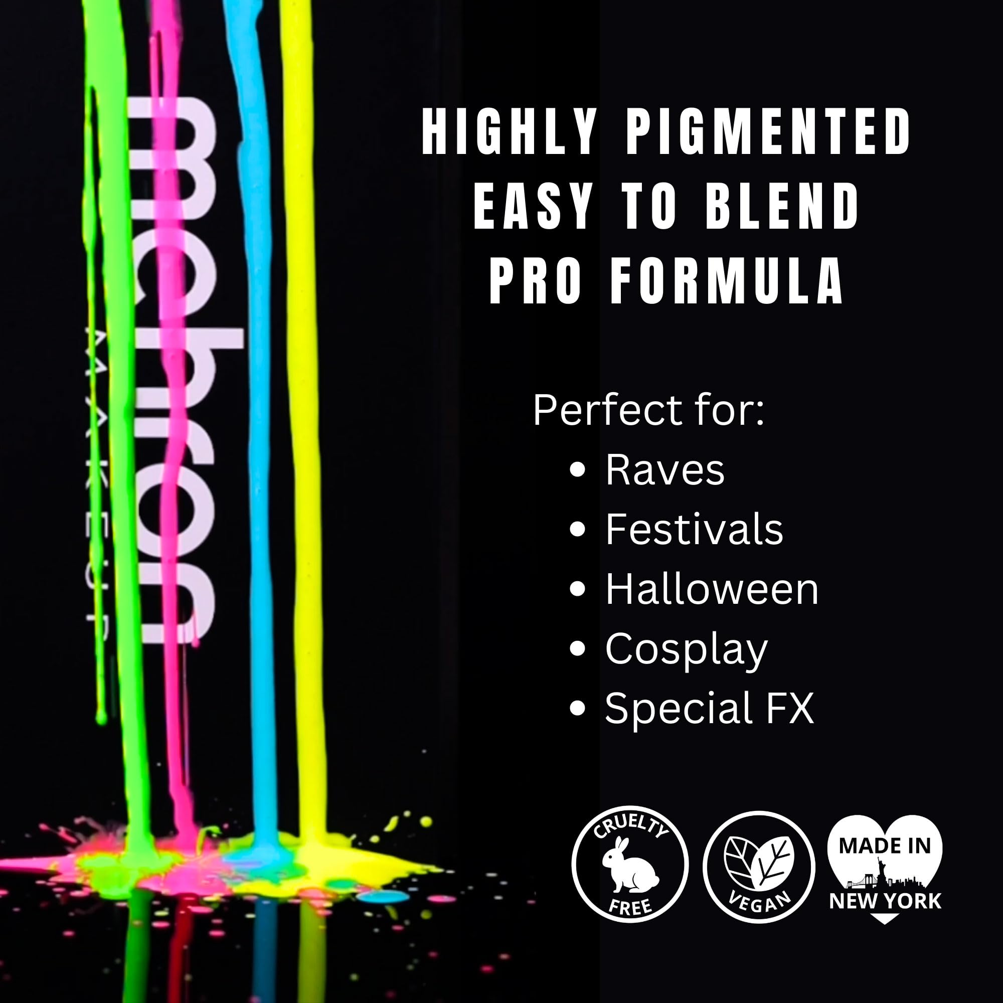 Mehron Makeup Paradise Makeup Aq Face & Body Paint (1.4 Oz) (Celestial - Neon Blue/Light Blue)
