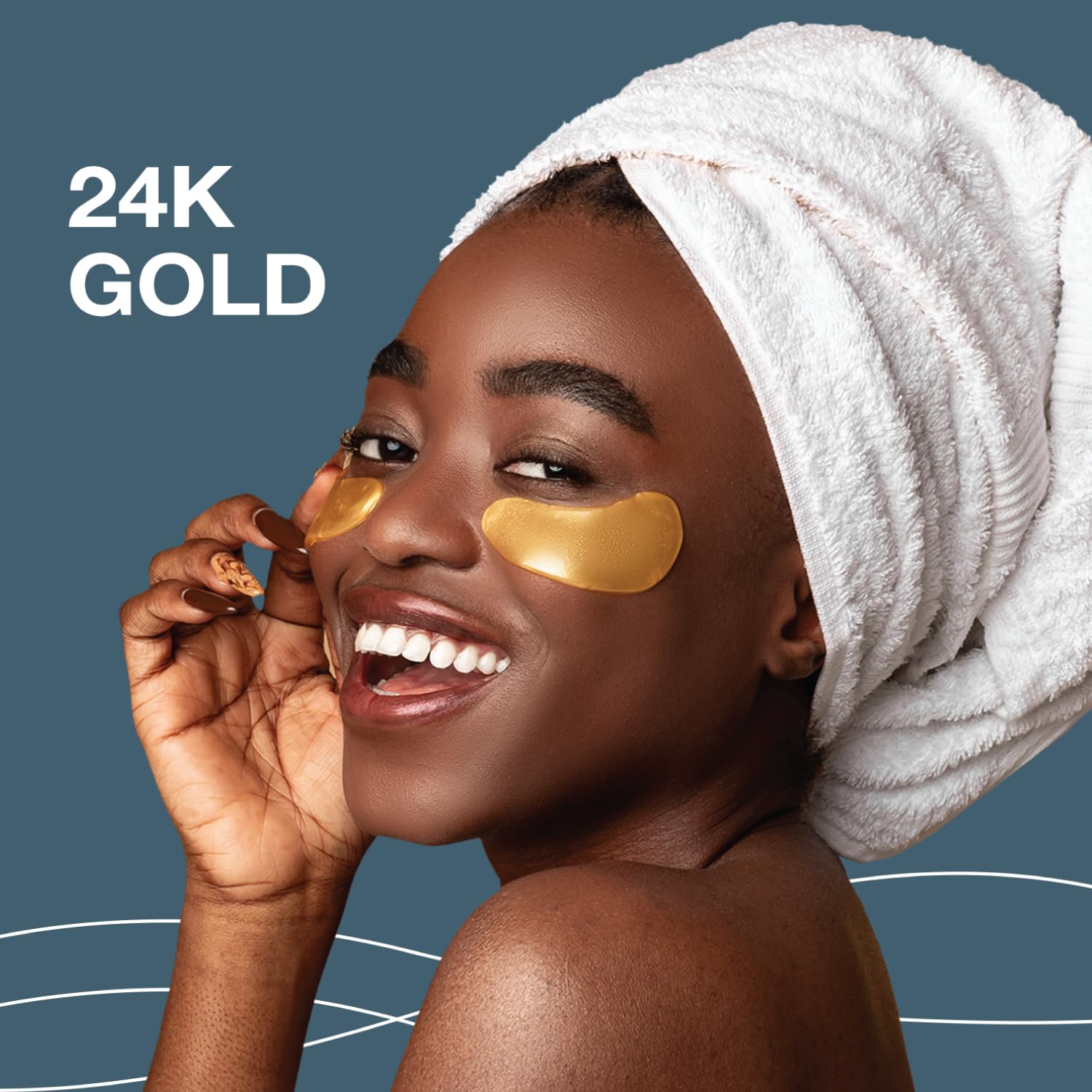 Under Eye Patches For Puffy Eyes And Dark Circles - 24K Gold Under Eye Mask Patches For Puffiness, Beauty & Personal Care Produc