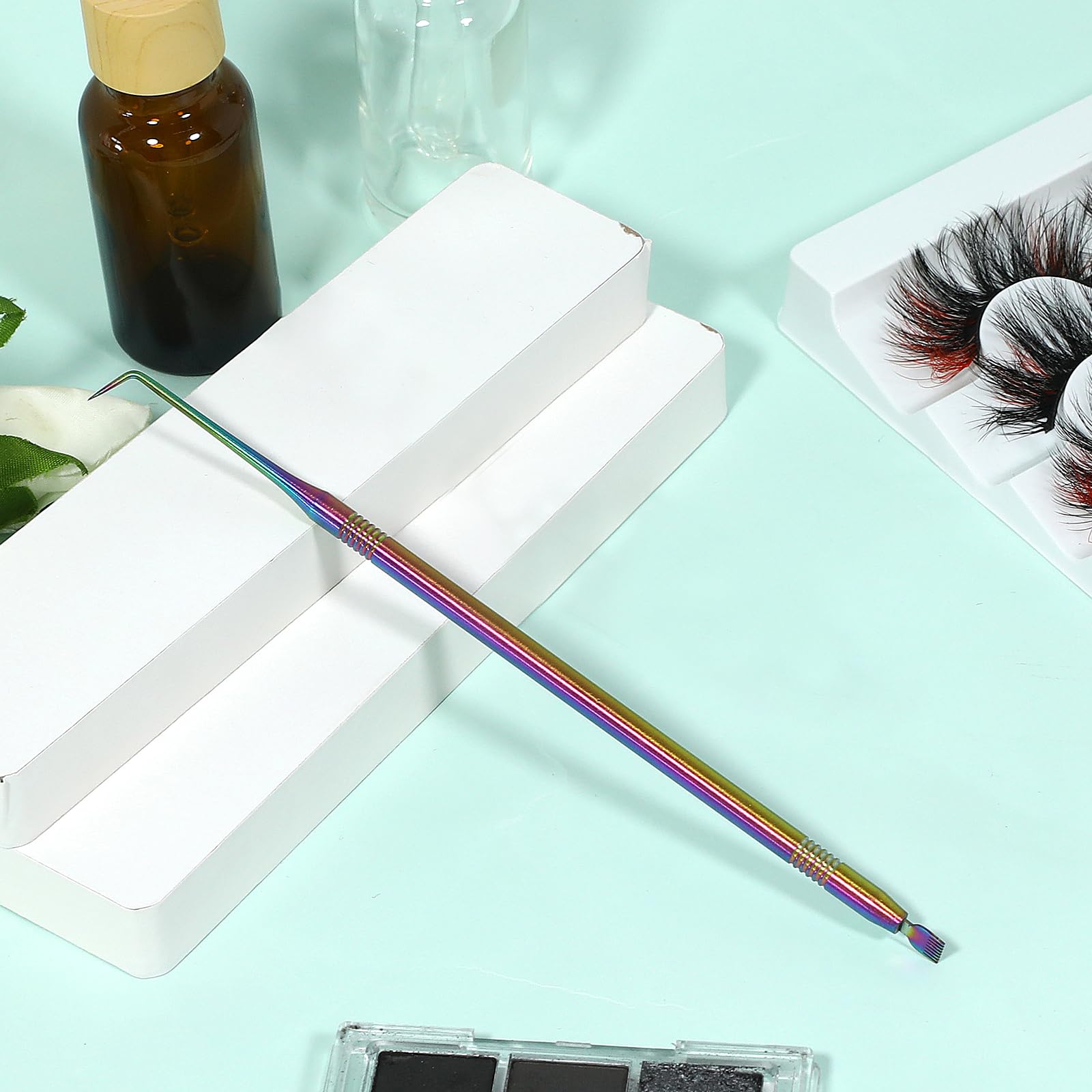 Lash Lift Perm Tool, 2 Pcs Stainless Steel Eyelash Tint Rods Kit Metal Dual-End Eyelash Separator Tool With Pointed Tips And Las