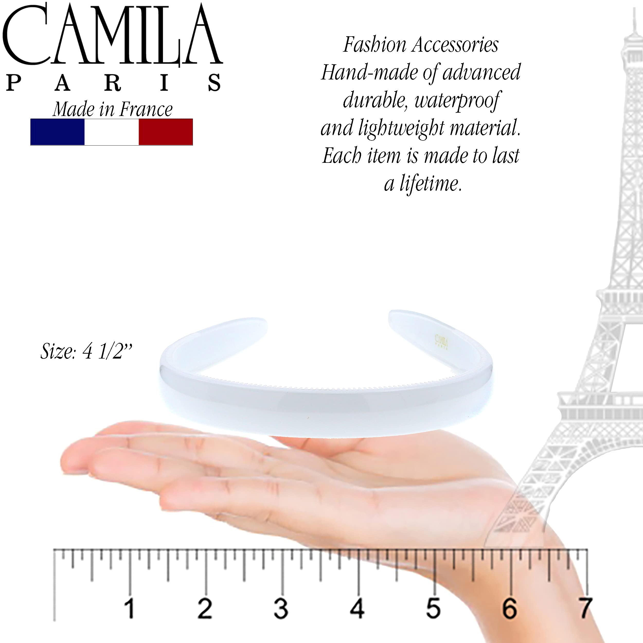 Camila Paris Cp3279 French Fashion Headband For Women, Very Flexible With Teeth For Strong Hold Grip, Women'S Hairband, No Slip
