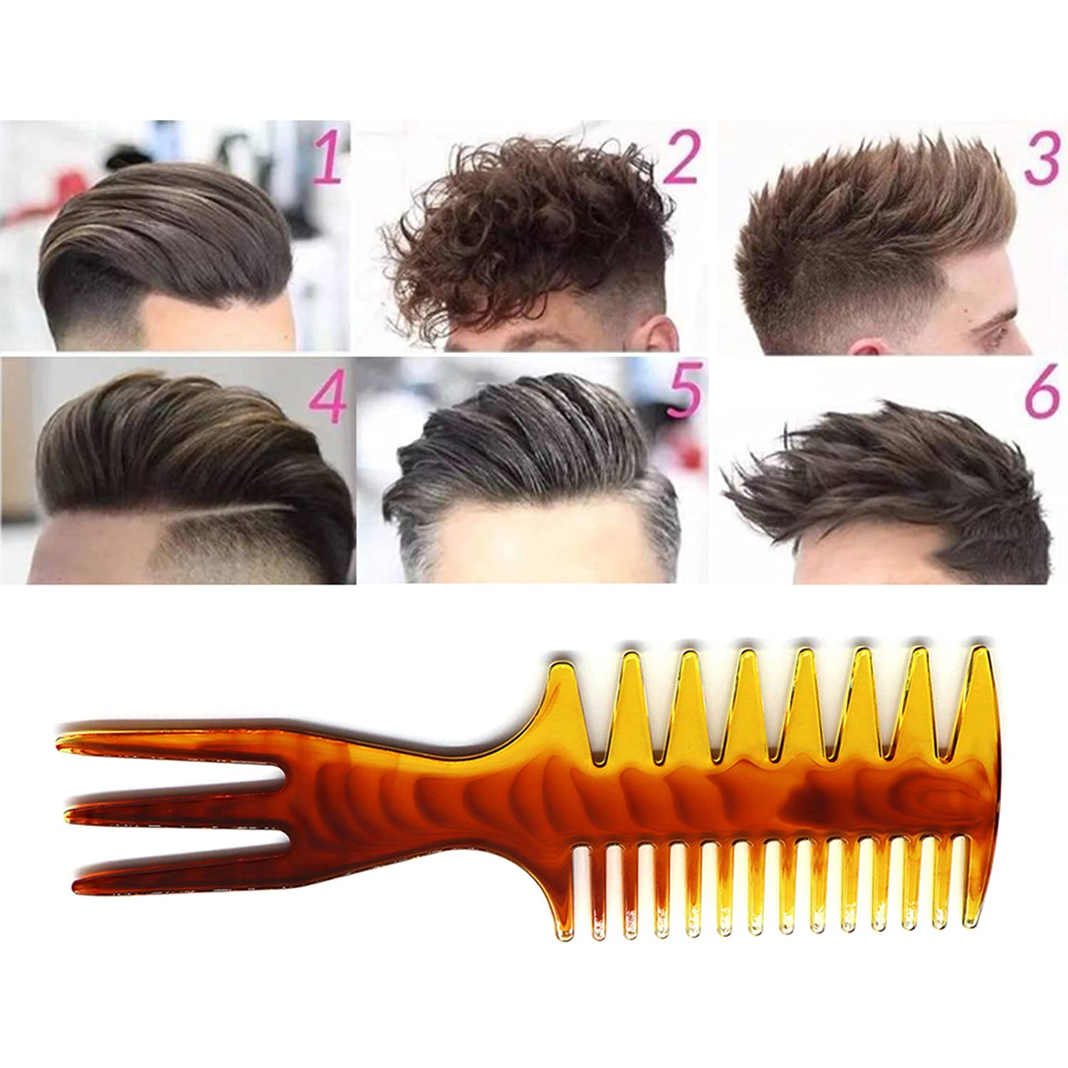 Styling Hair Comb Set Salon Barber Hairstylist Texture Comb 5 Pack Professional Hair Brush Retro Hairdressing Hair Care Style Ac