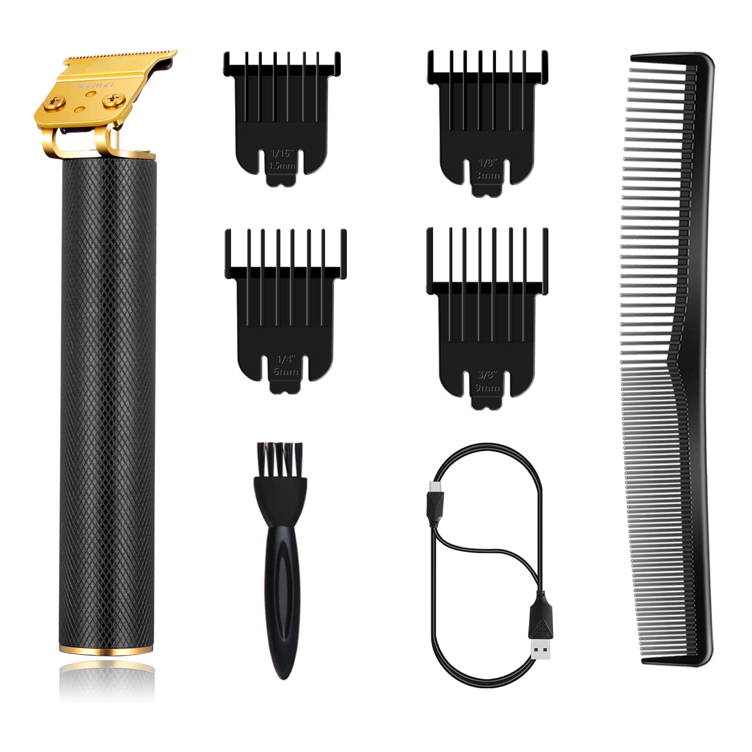 KEMEI Professional Hair Clippers for Men Pro Li Outliner Grooming Beard Trimmer Shavers Close Cutting Salon Cordless Rechargeabl