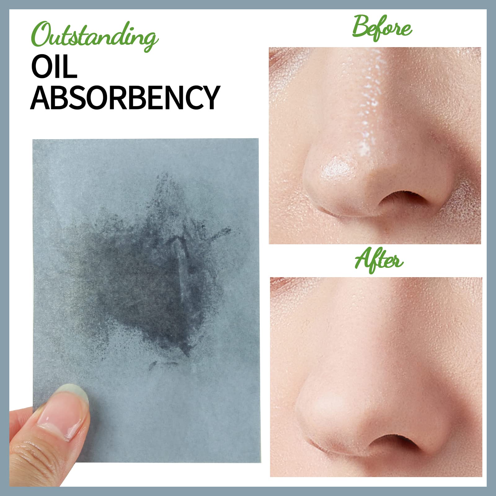 Fandamei 600 Counts Oil Blotting Sheets For Face, Oil Blotting Papers For Face, Blotting Paper For Oily Skin, Oil Control Film,