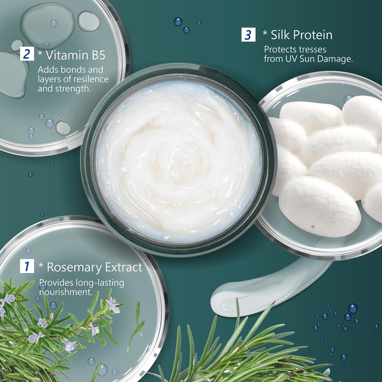 SH-RD Protein Cream for Dry Damaged Hair | Protein Leave-In Conditioner to Restore, Revitalize and Repair Split Ends | Condition