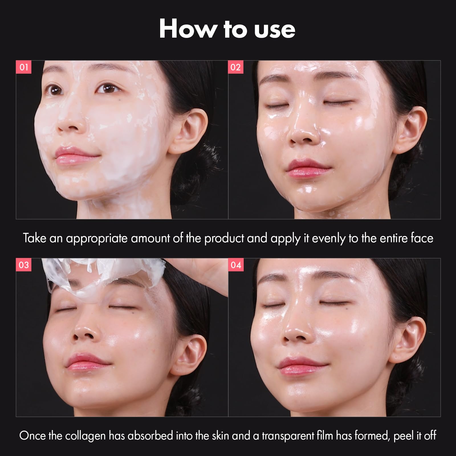 Tosowoong Real Collagen Fit, Collagen Wrapping Mask, Collagen 670,000Ppm, Peel Off Facial Mask For Elasticity, Hydrating, Glow,
