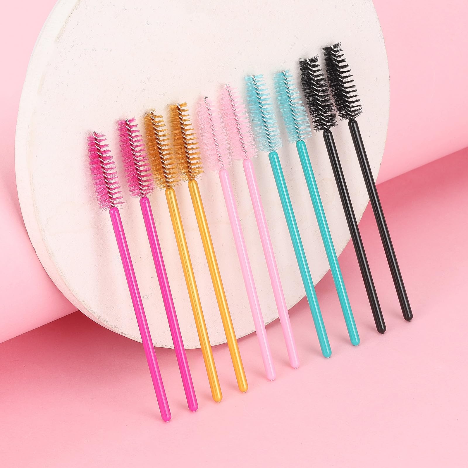 Tbestmax 500 Disposable Mascara Wands Eyelash Brush Spoolies For Eyebrow Eye Lash Extension, Makeup Brushes Applicators Kits - 5