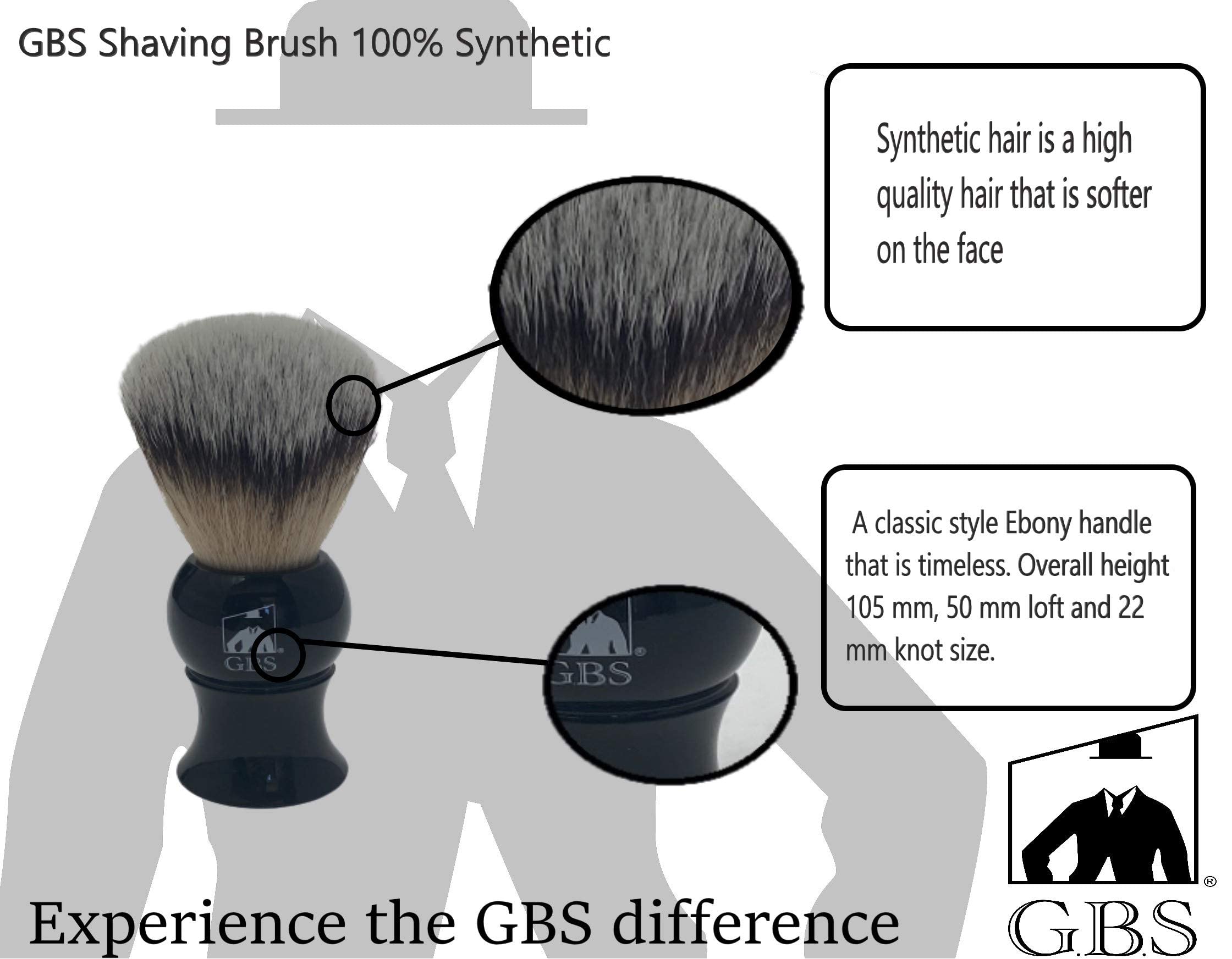 G.B.S Black Luxury Shaving Kit - Wood Straight Razor, Mug, Natural Soap, Brush, Alum Block, Strop And Paste Grooming Kit, Black
